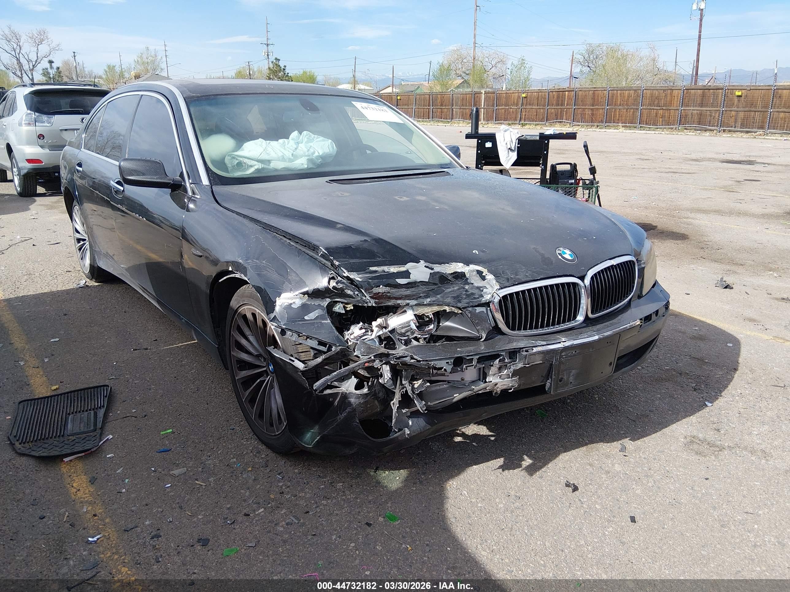 2008 Bmw 750li   Black vin: WBAHN83568DT77718