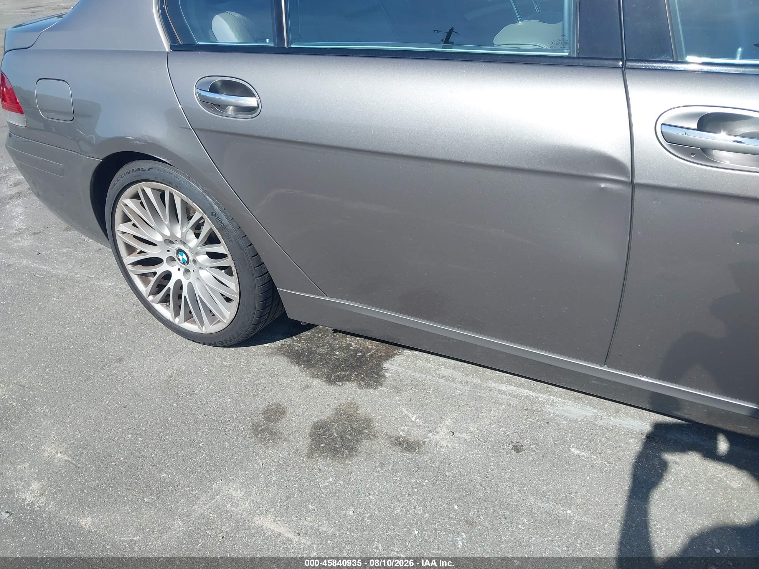 2008 Bmw 750li   Серый vin: WBAHN83568DT78819