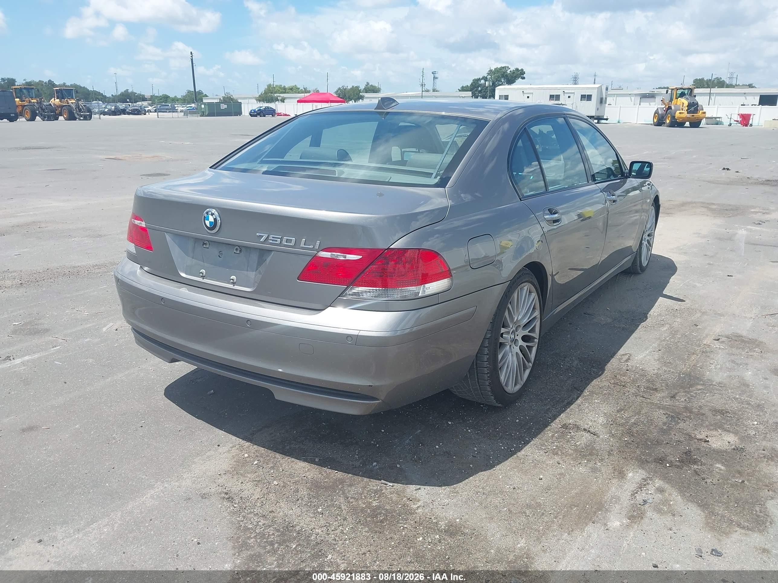 2008 Bmw 750li   Gray vin: WBAHN83568DT78819