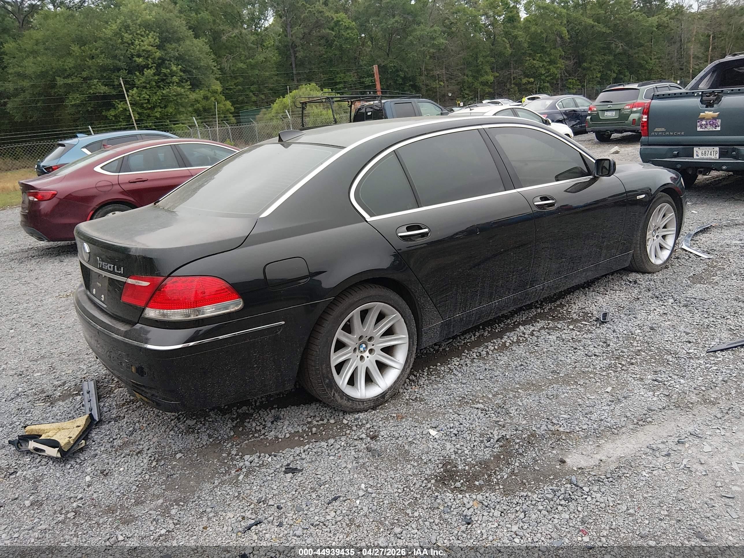 2006 Bmw 750li   Black vin: WBAHN83576DT25821