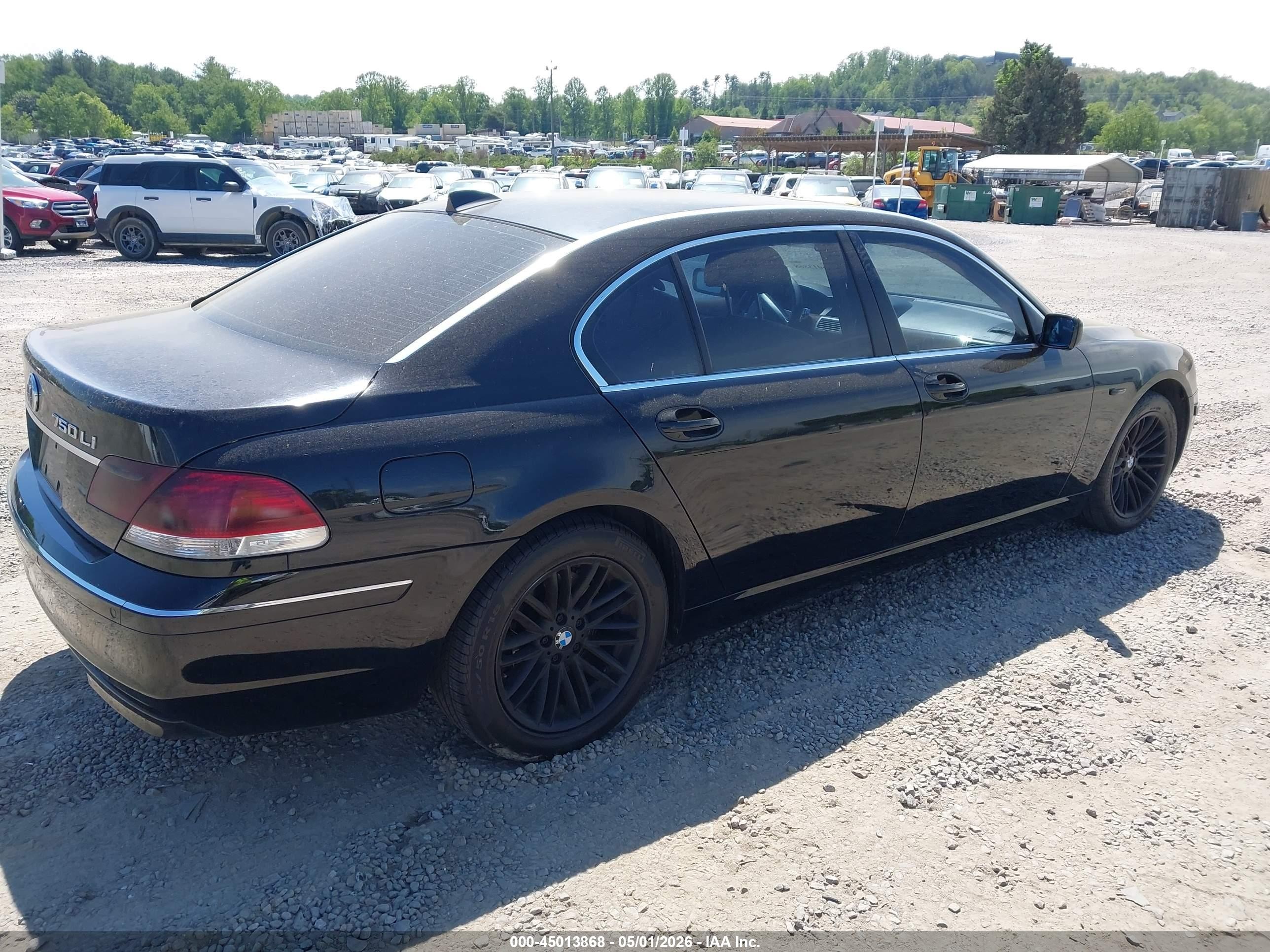 2006 Bmw 750li   Черный vin: WBAHN83576DT32977