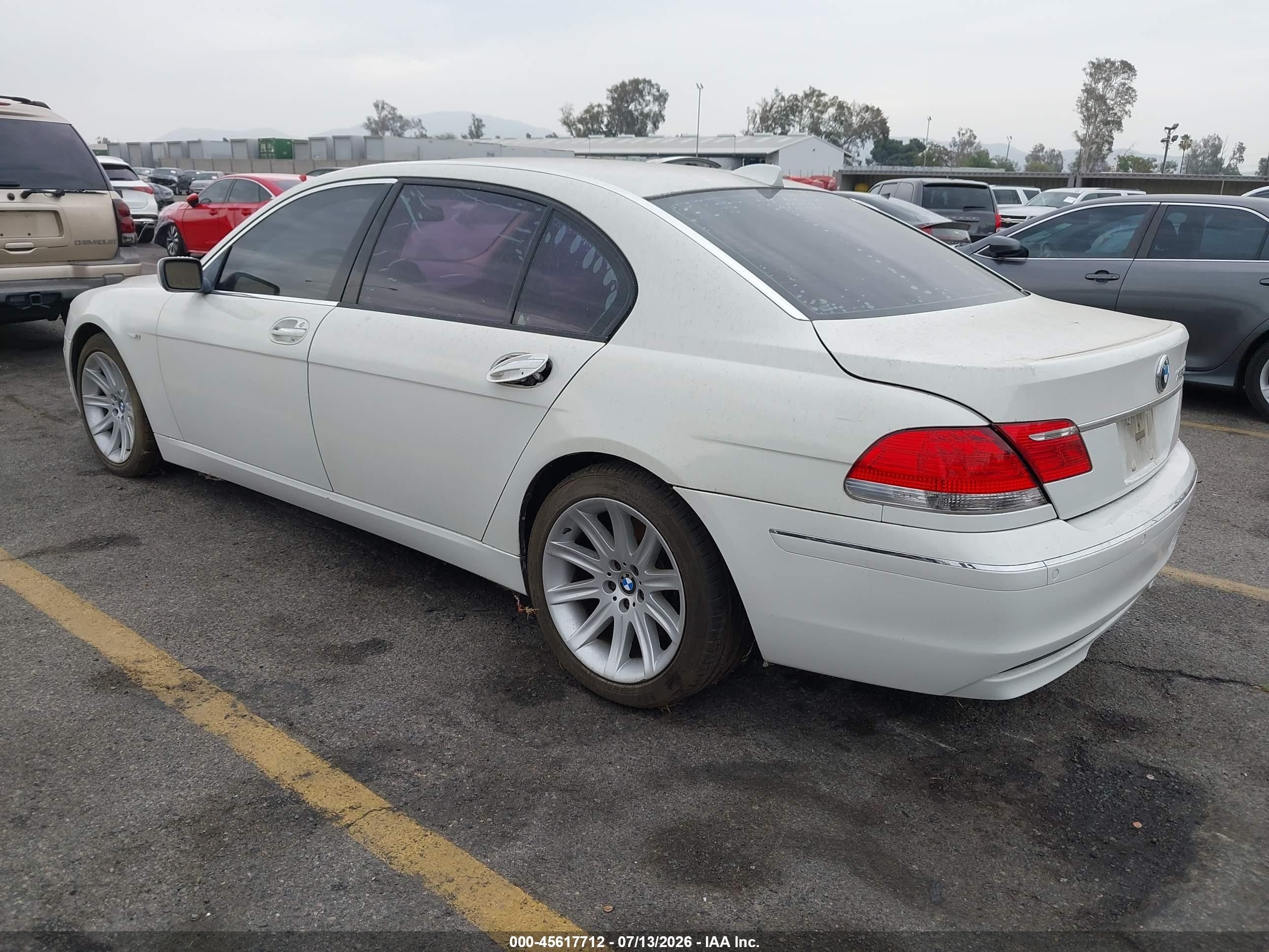 2006 Bmw 750li   White vin: WBAHN83576DT34826