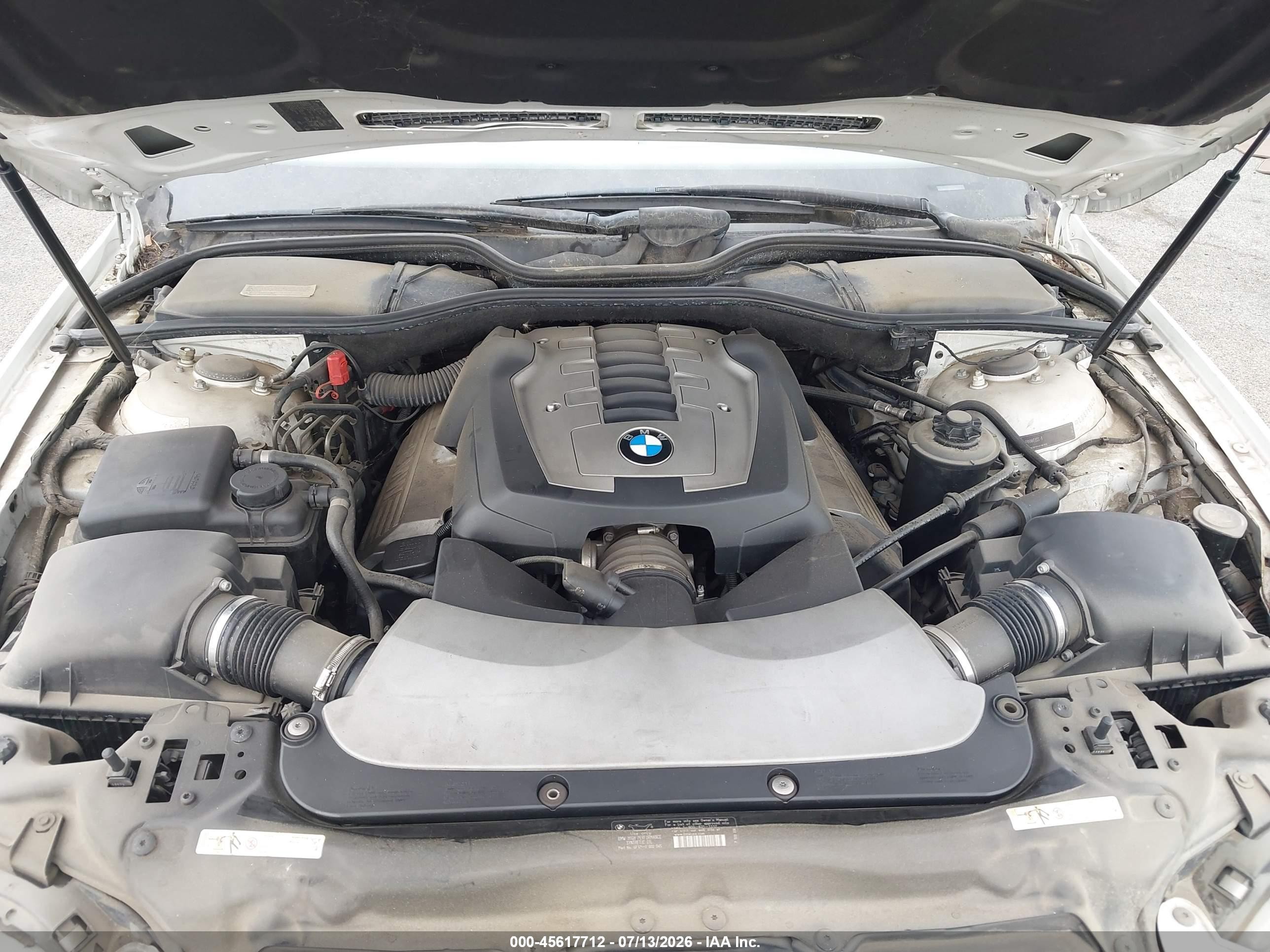 2006 Bmw 750li   White vin: WBAHN83576DT34826