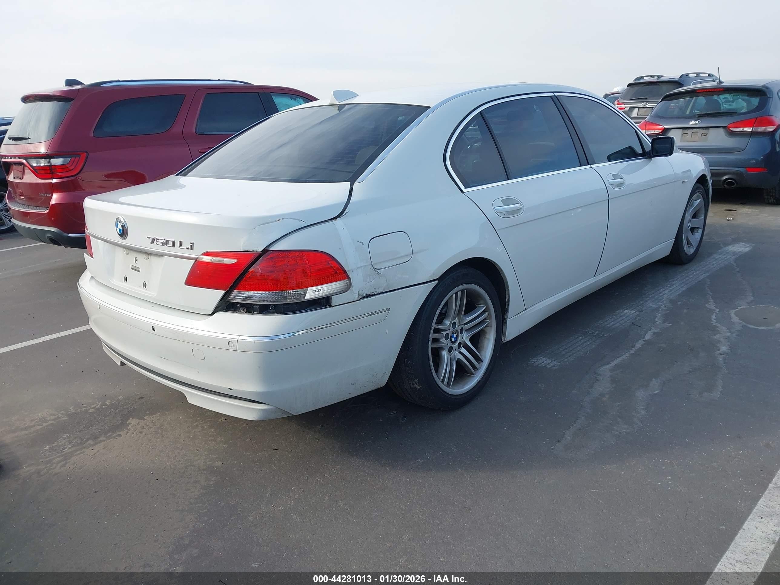 2006 Bmw 750li   White vin: WBAHN83576DT59984