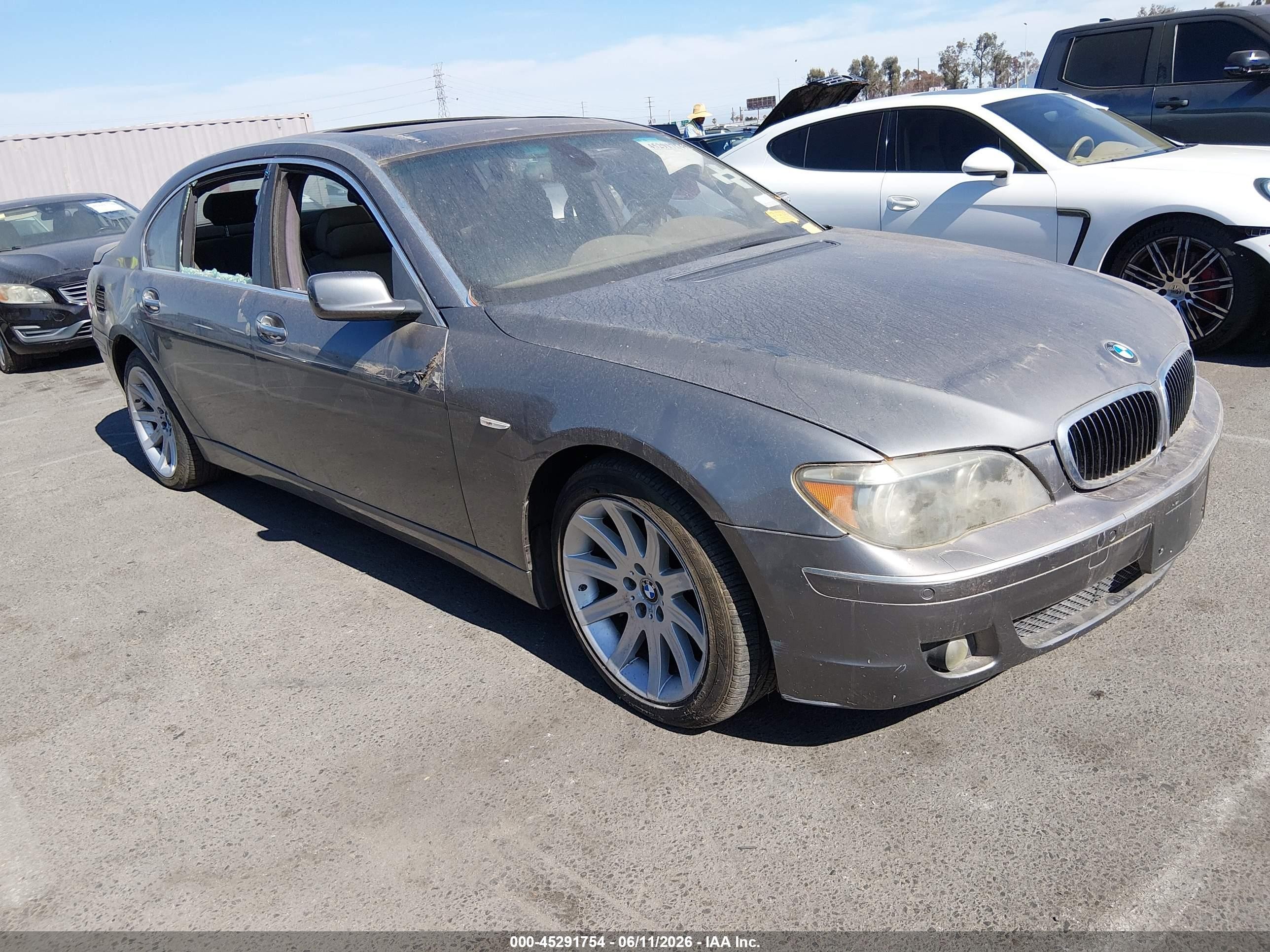 2006 Bmw 750li   Серый vin: WBAHN83576DT61699