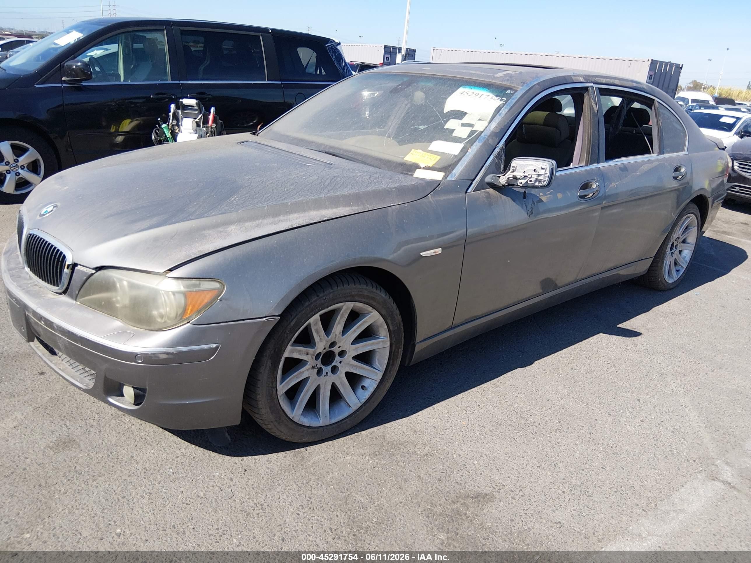 2006 Bmw 750li   Gray vin: WBAHN83576DT61699