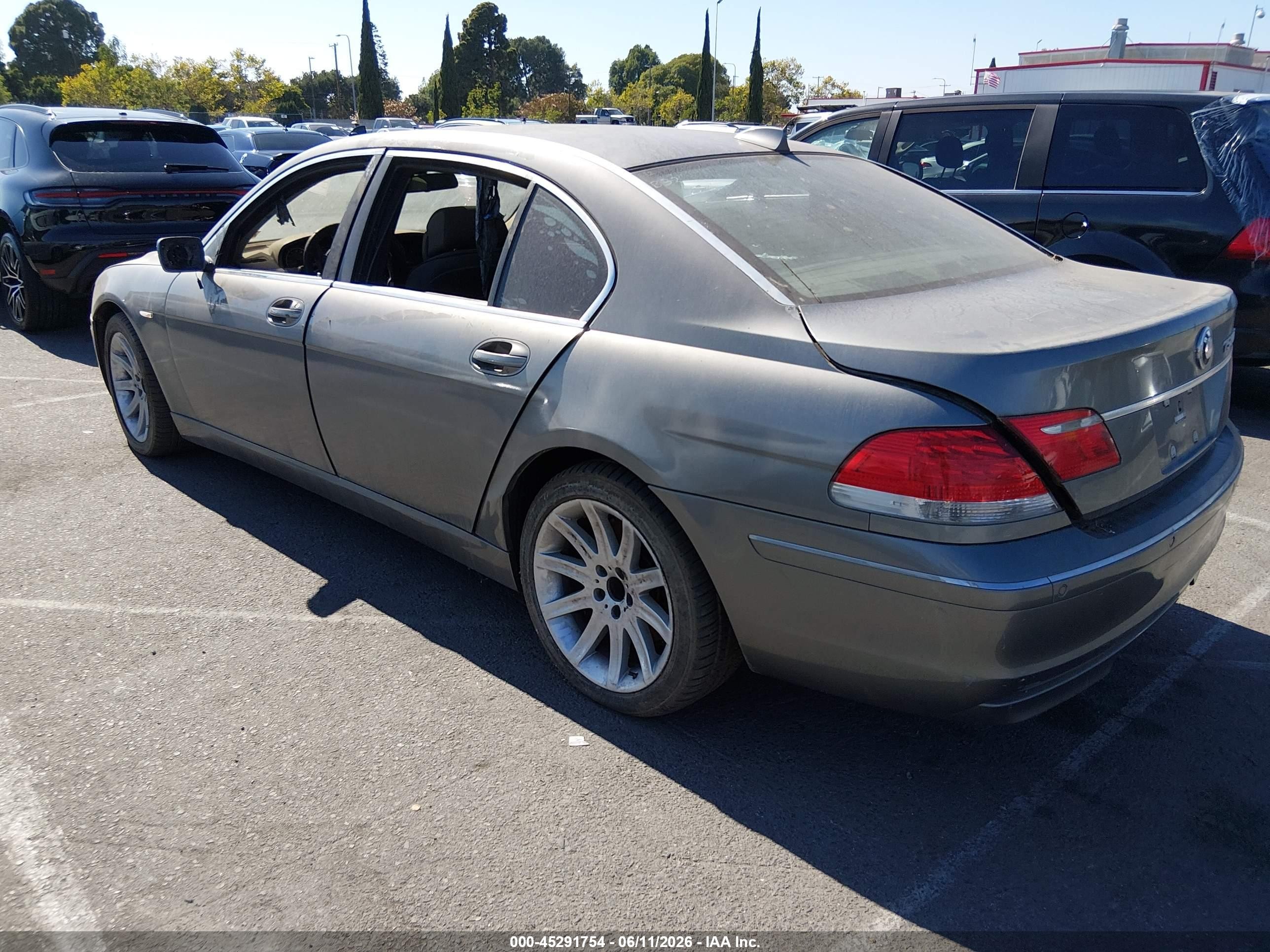 2006 Bmw 750li   Gray vin: WBAHN83576DT61699