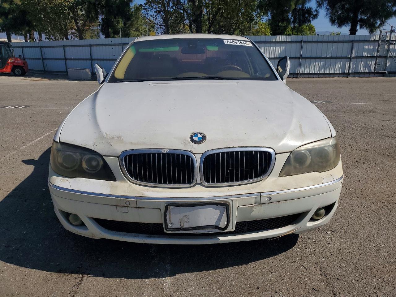 2006 Bmw 7 Series 740il White vin: WBAHN83576DT62917