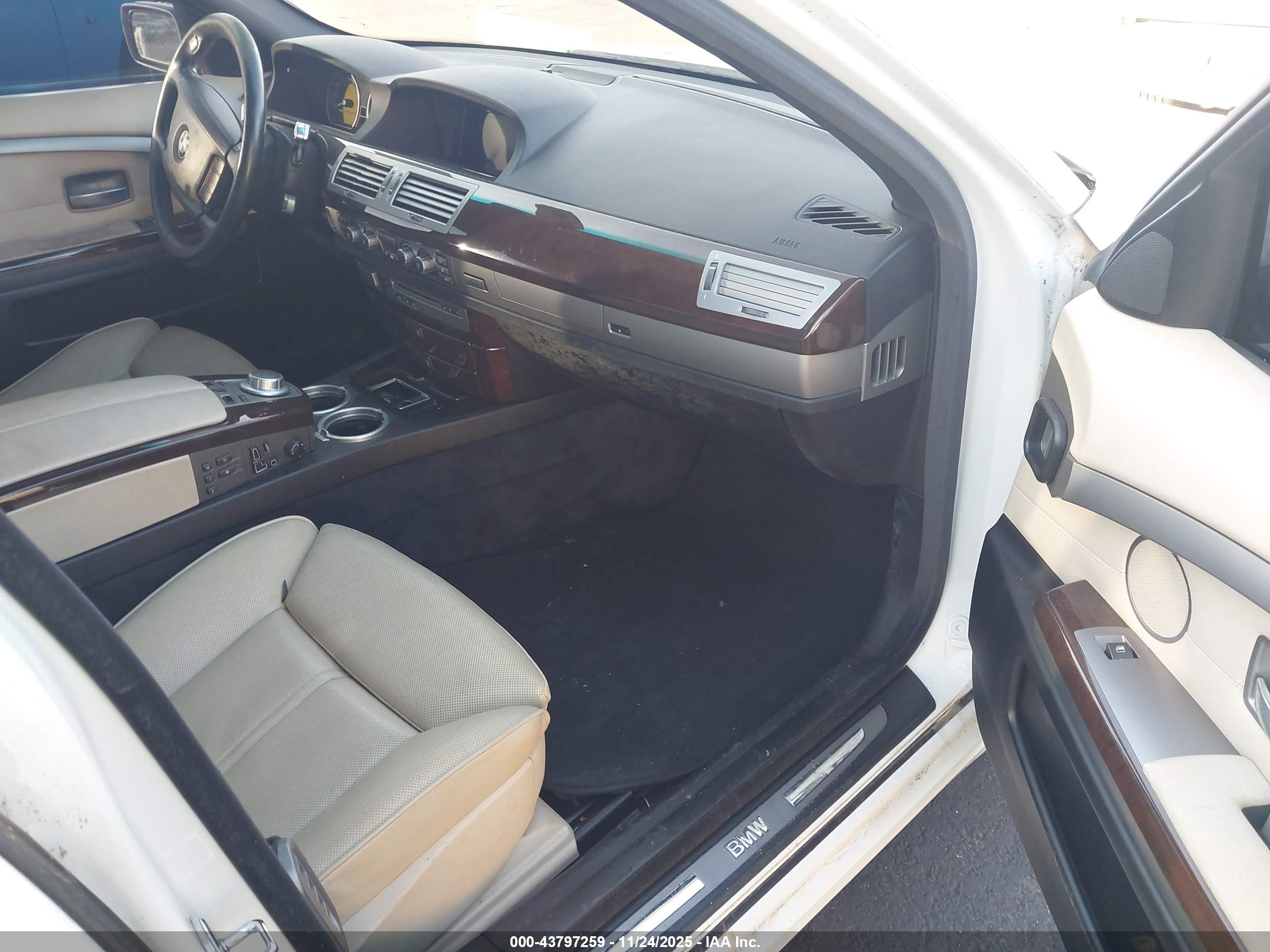 2007 Bmw 750li   White vin: WBAHN83577DT65270