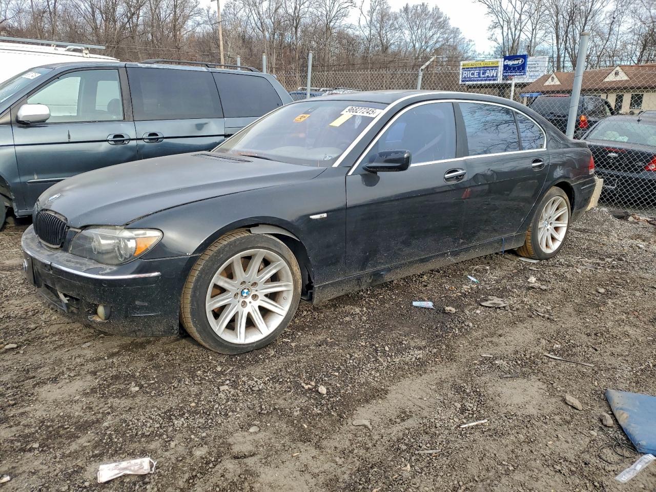 2007 Bmw 750 Black vin: WBAHN83577DT66709