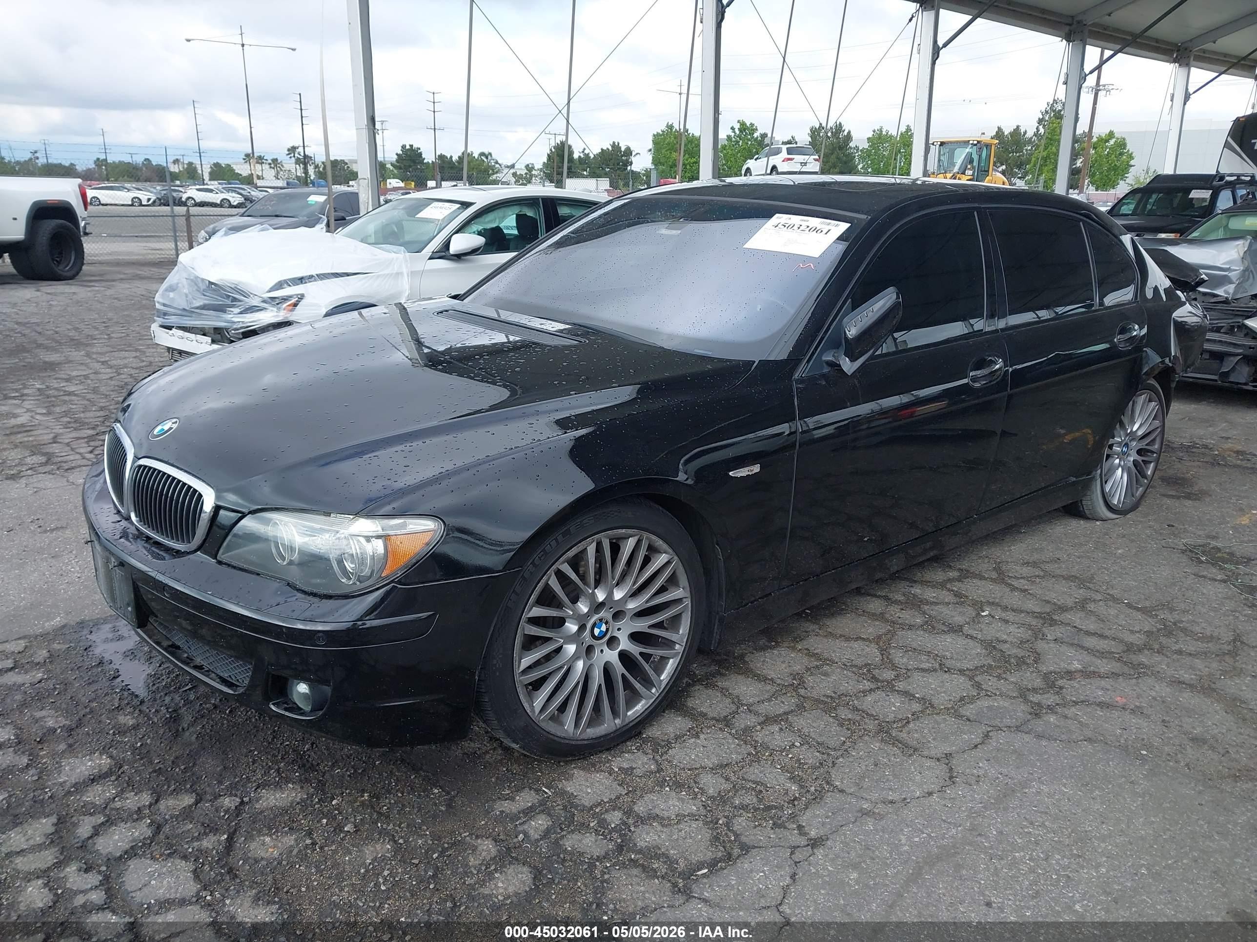 2007 Bmw 750li   Black vin: WBAHN83577DT71991