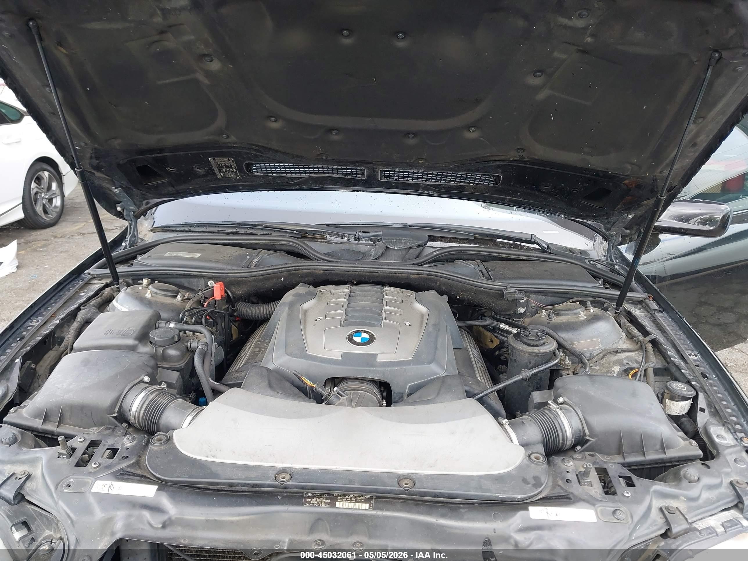 2007 Bmw 750li   Black vin: WBAHN83577DT71991