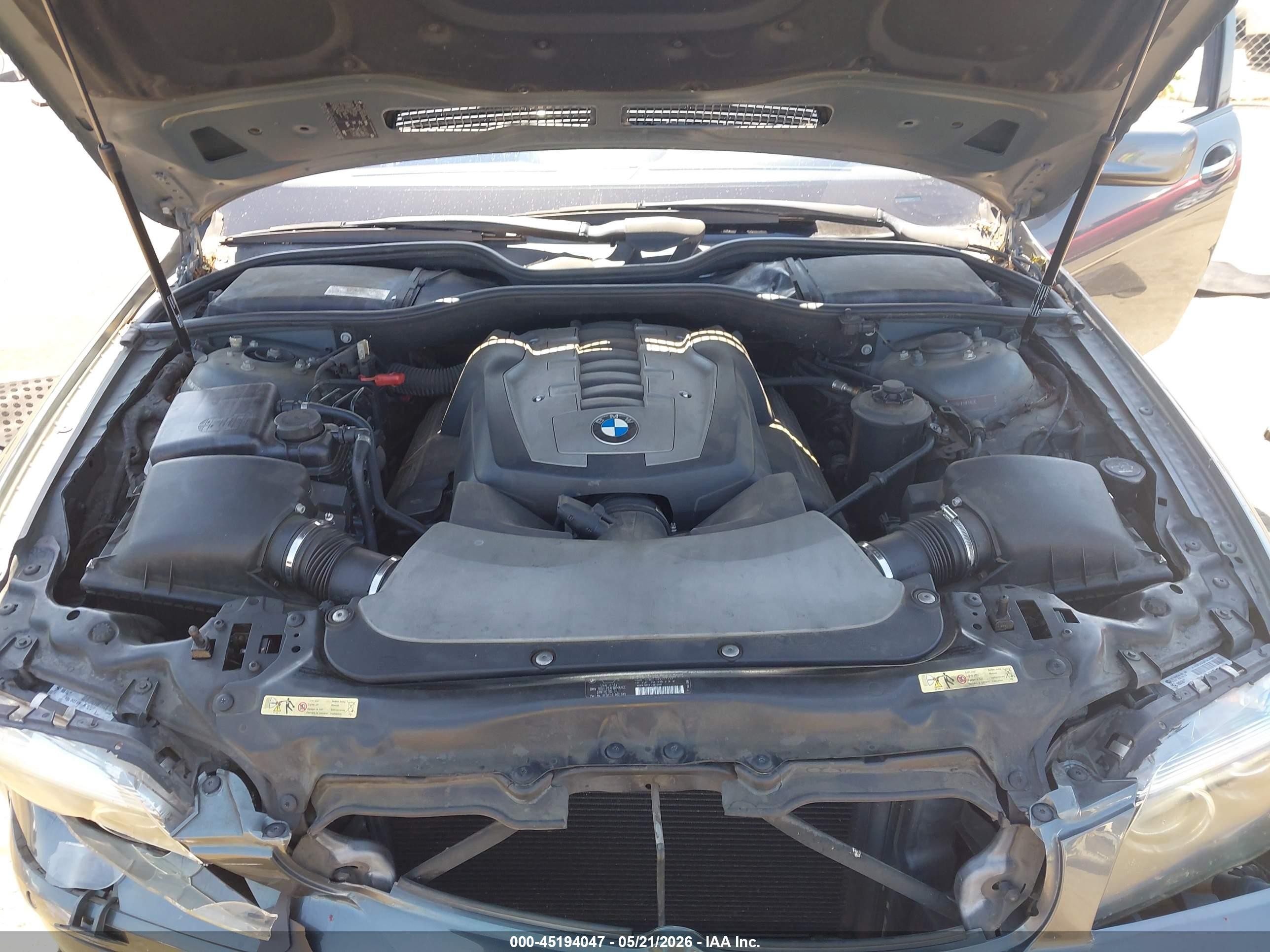 2007 Bmw 750li   Black vin: WBAHN83577DT72431
