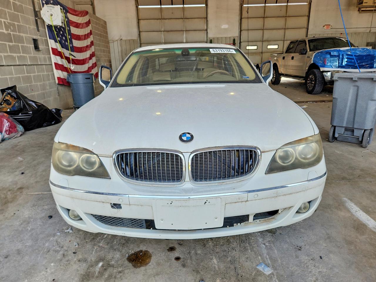 2008 Bmw 750 Li White vin: WBAHN83578DT77629