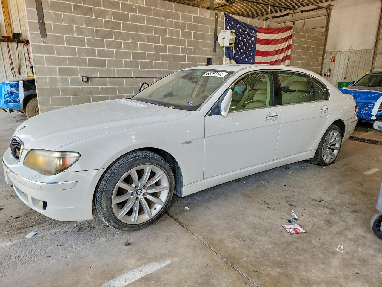 2008 Bmw 750 Li White vin: WBAHN83578DT77629