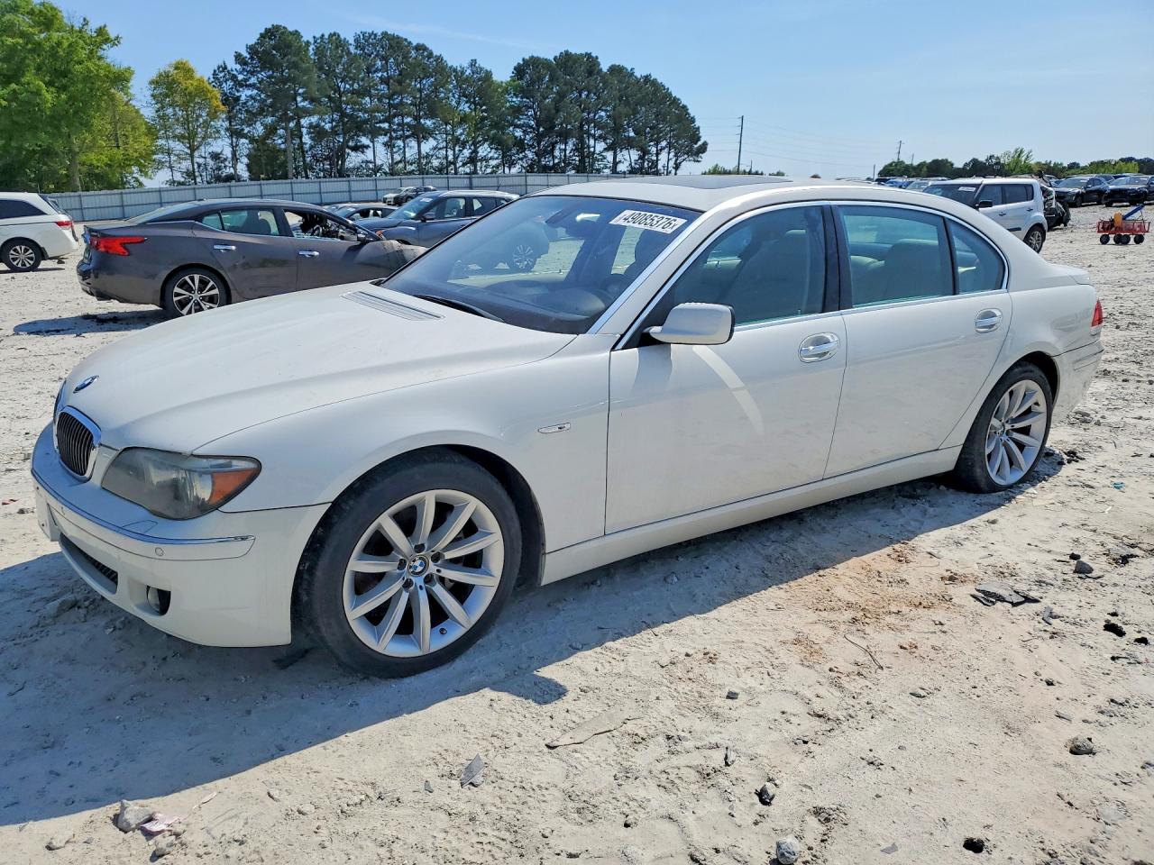 2008 Bmw 750 Li White vin: WBAHN83578DT83642
