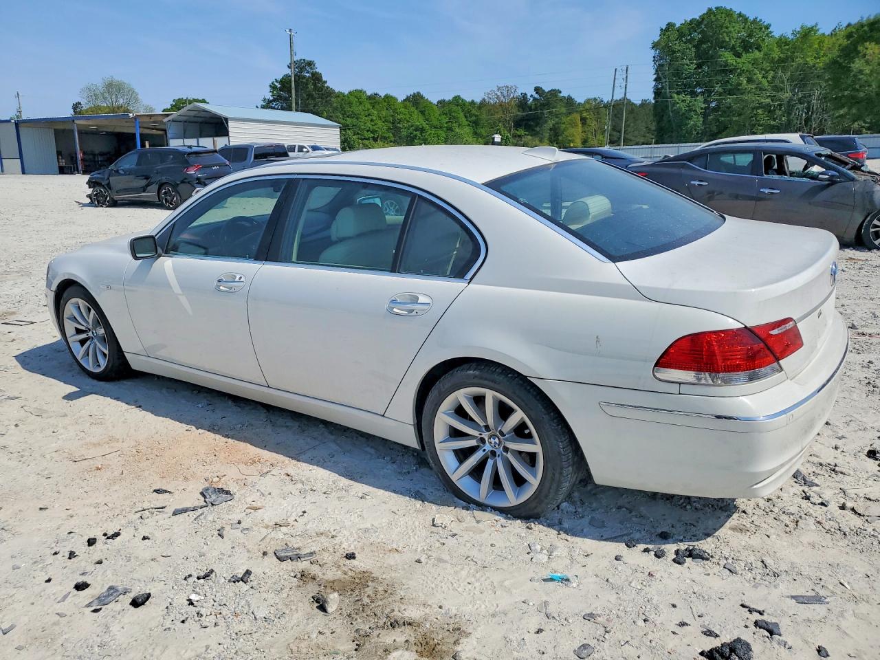 2008 Bmw 750 Li White vin: WBAHN83578DT83642