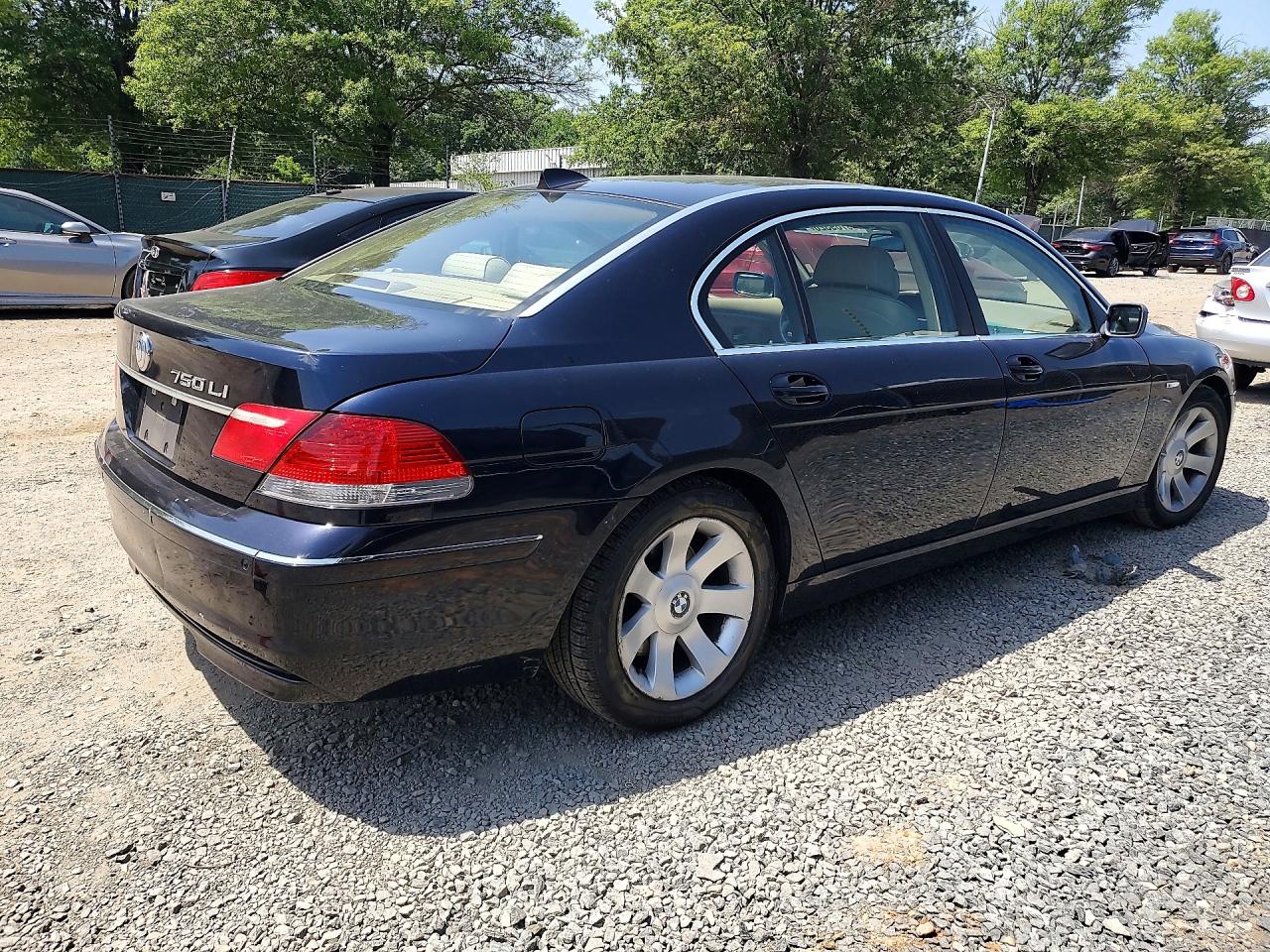 2006 Bmw 750 Li Blue vin: WBAHN83586DT36150