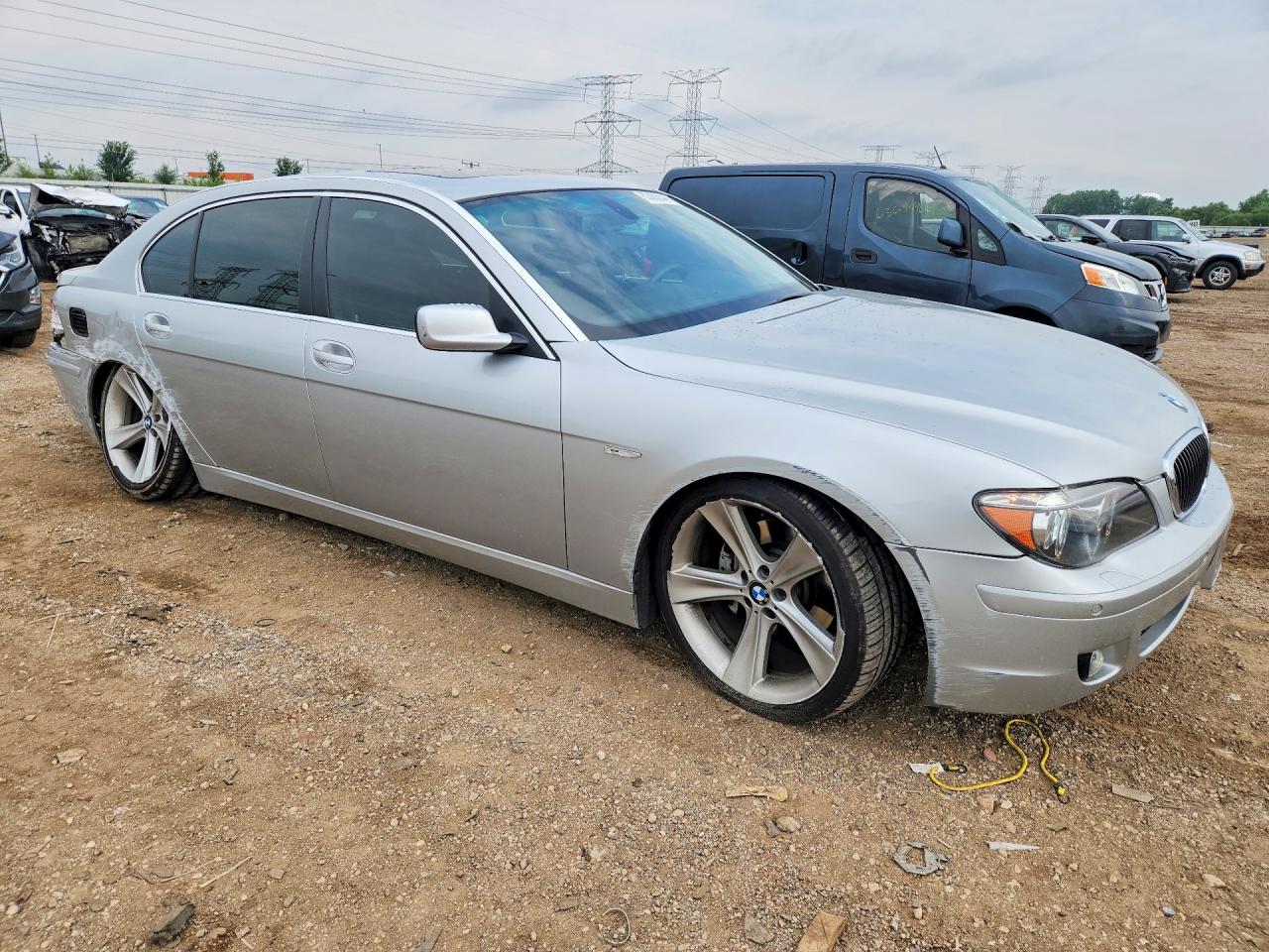 2006 Bmw 750 Li Silver vin: WBAHN83586DT39100