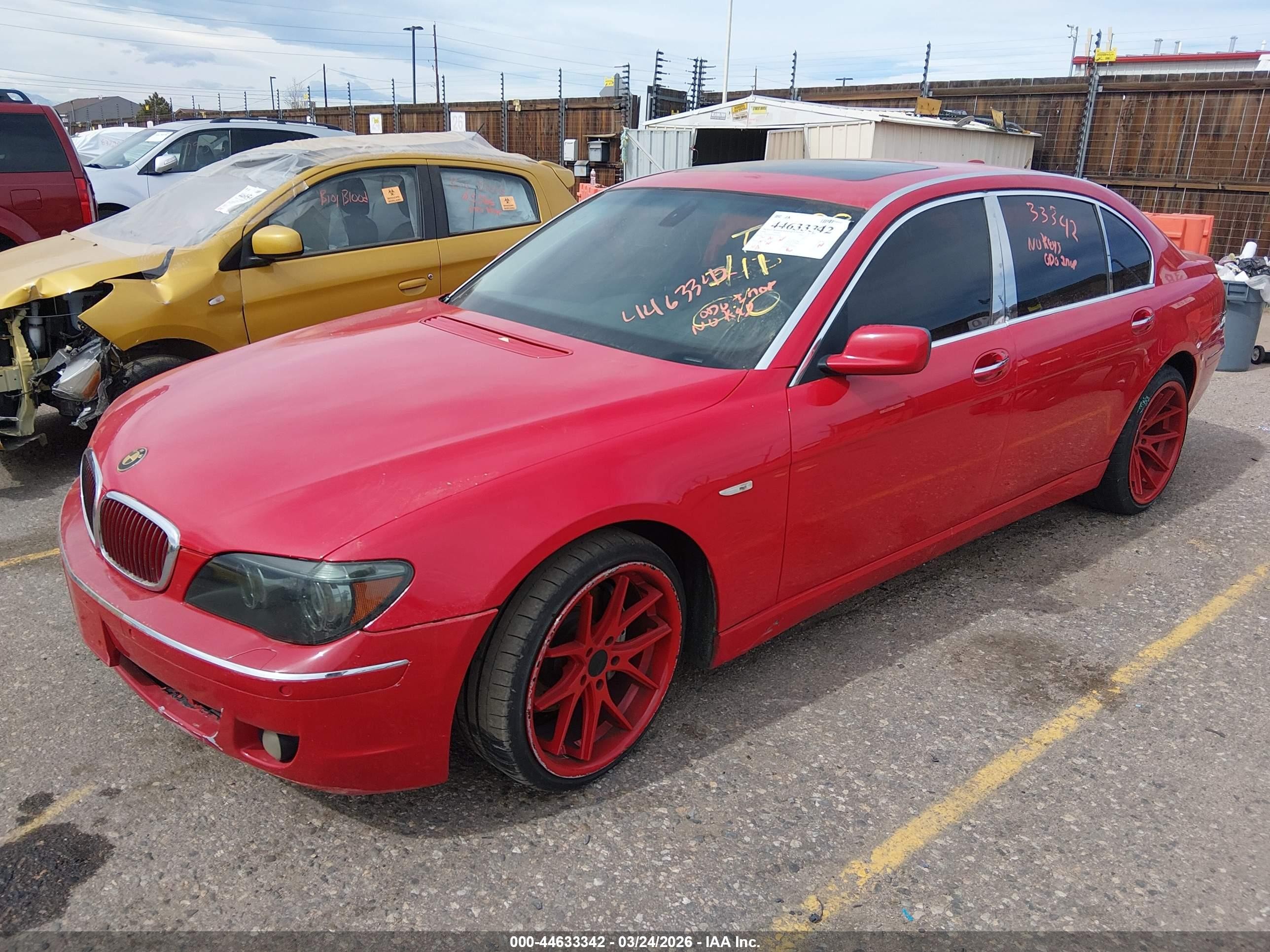 2006 Bmw 750li Red vin: WBAHN83586DT63820