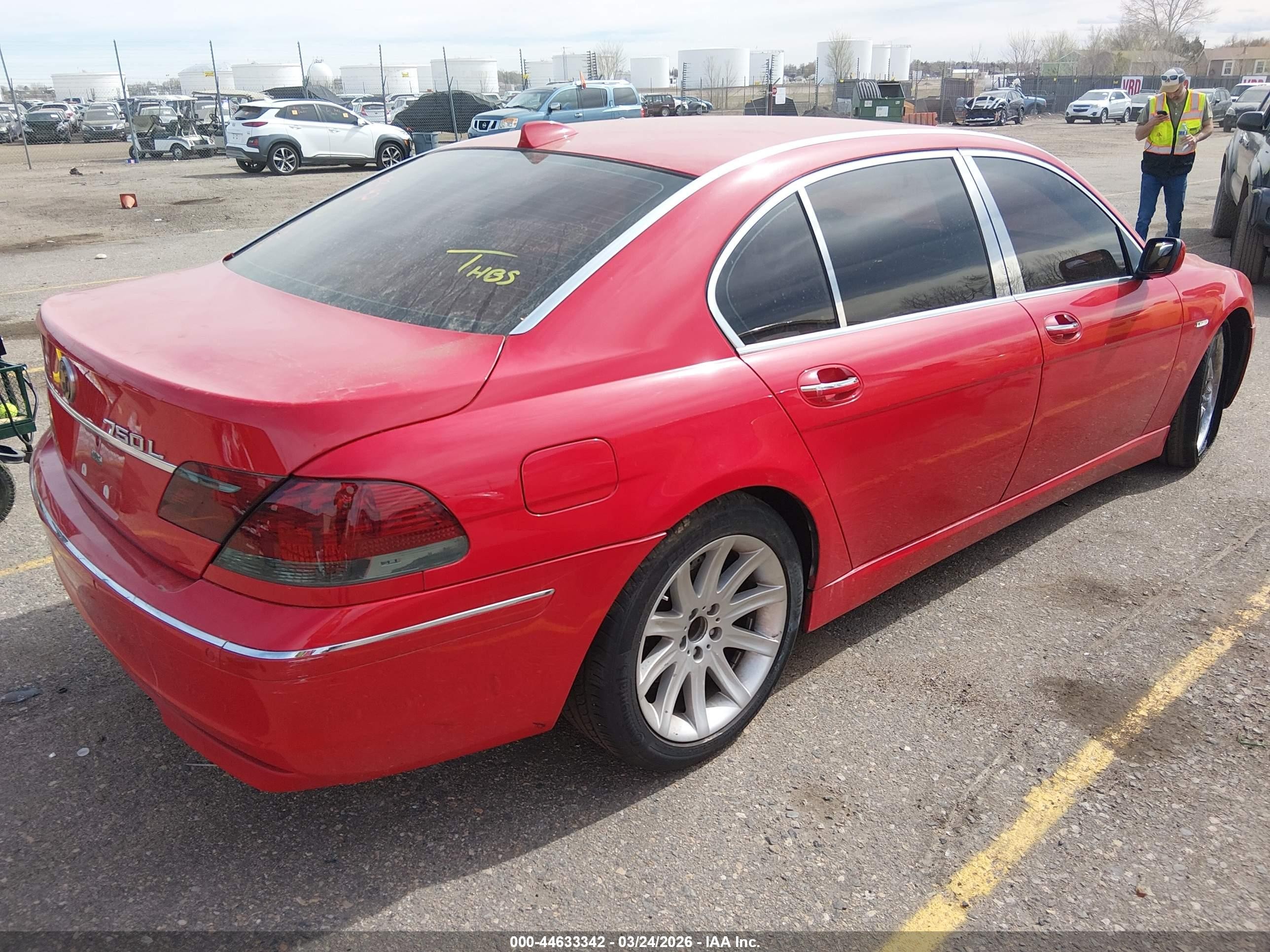 2006 Bmw 750li Red vin: WBAHN83586DT63820