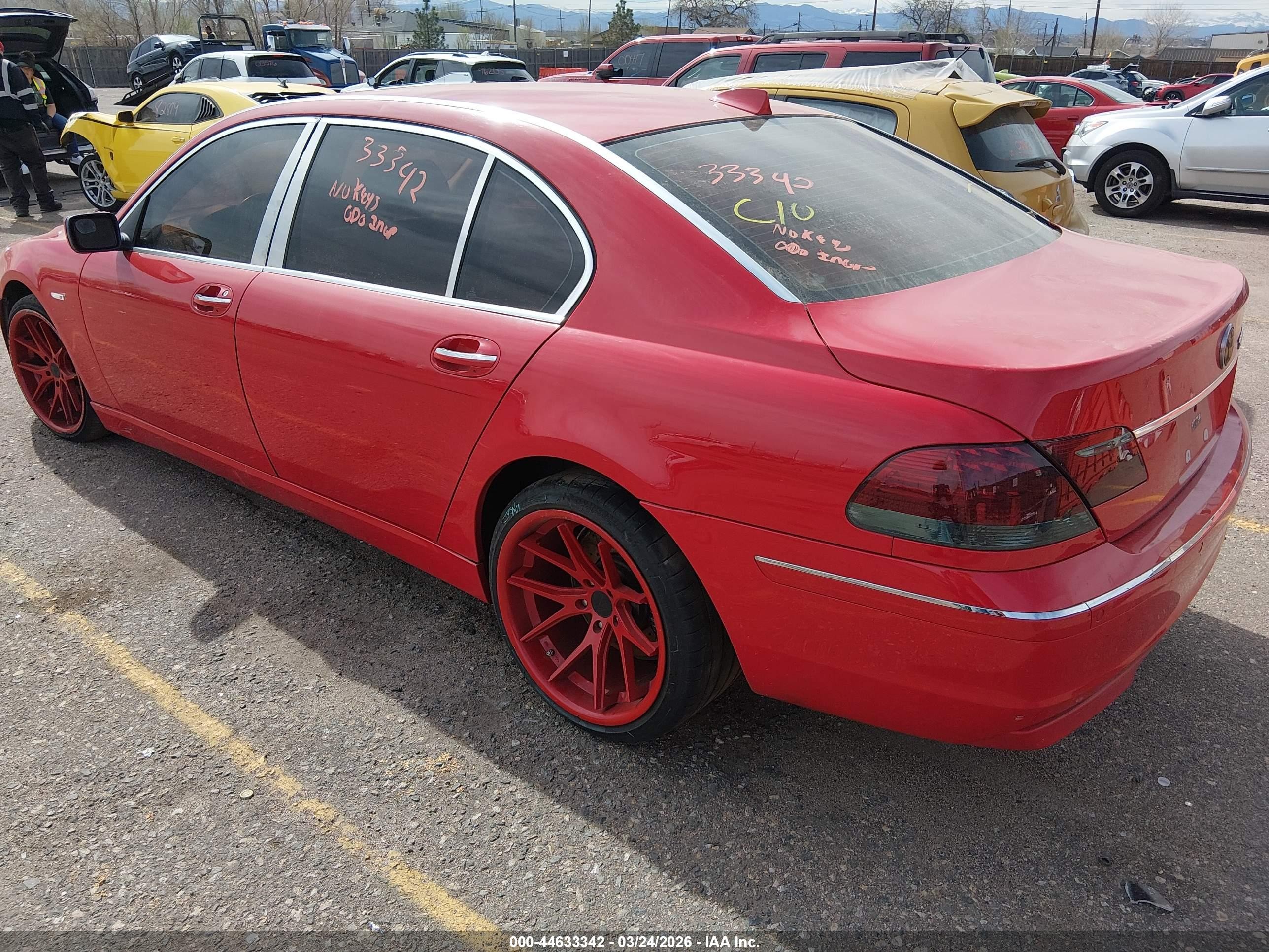 2006 Bmw 750li Red vin: WBAHN83586DT63820