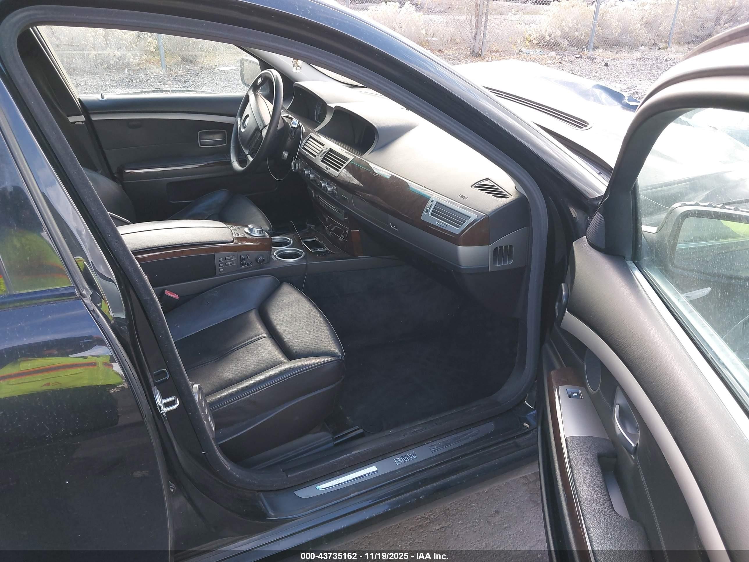 2008 Bmw 750li   Black vin: WBAHN83588DT79311