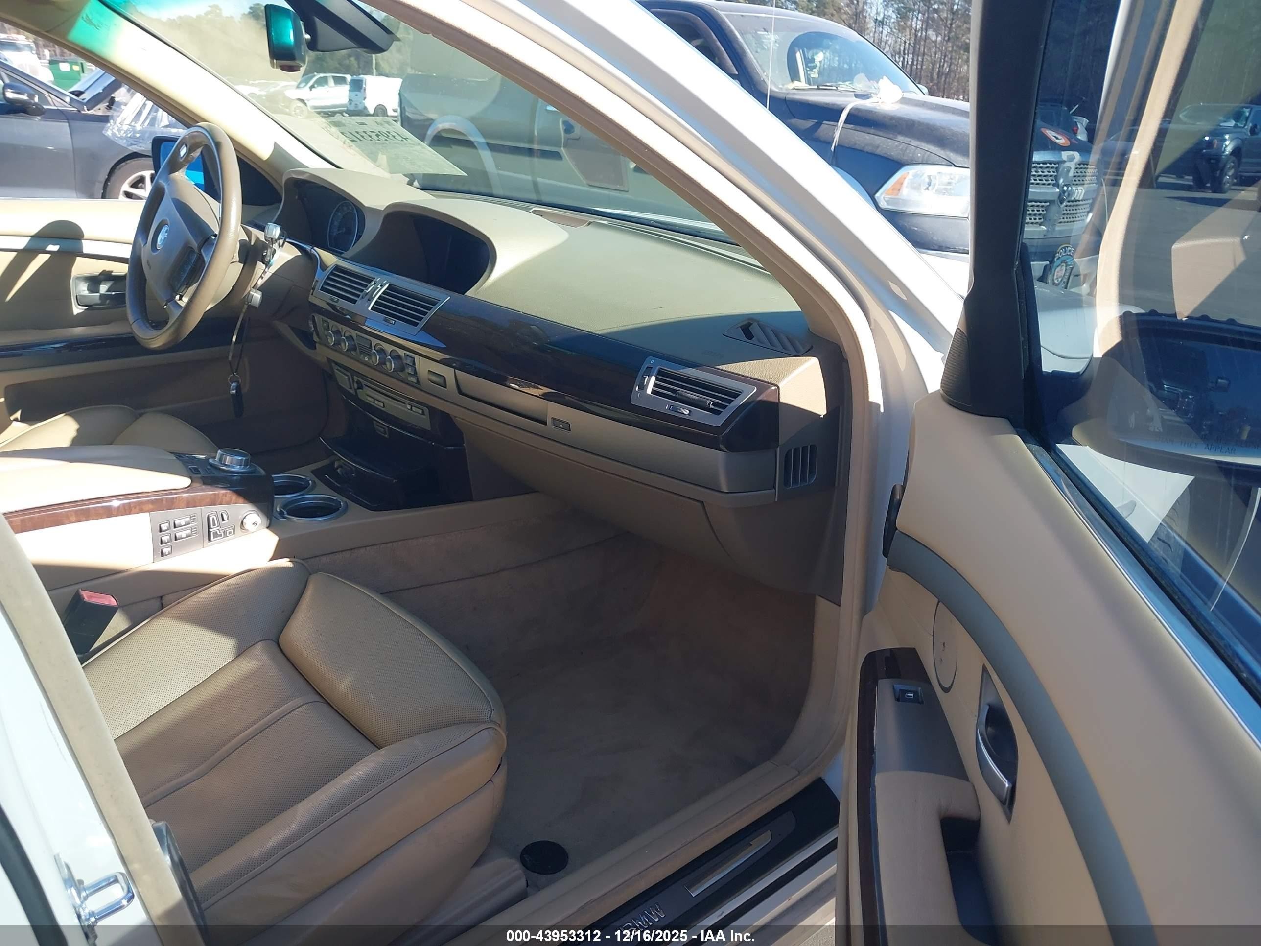 2008 Bmw 750li   White vin: WBAHN83588DT80393