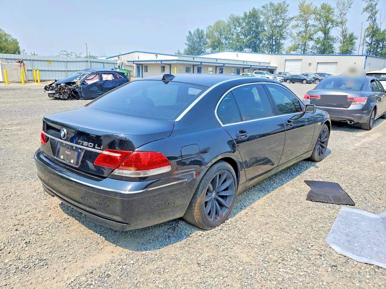 2007 Bmw 750 Black vin: WBAHN83597DT66565