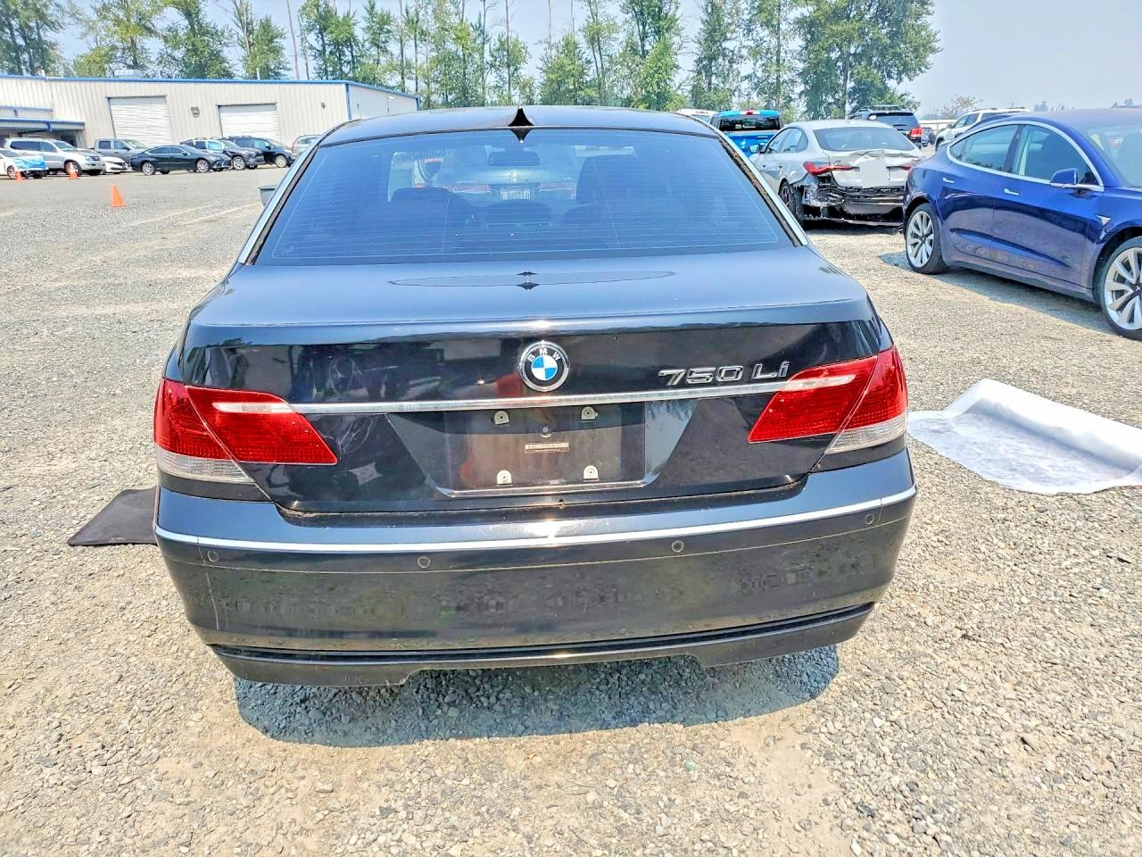 2007 Bmw 750 Black vin: WBAHN83597DT66565