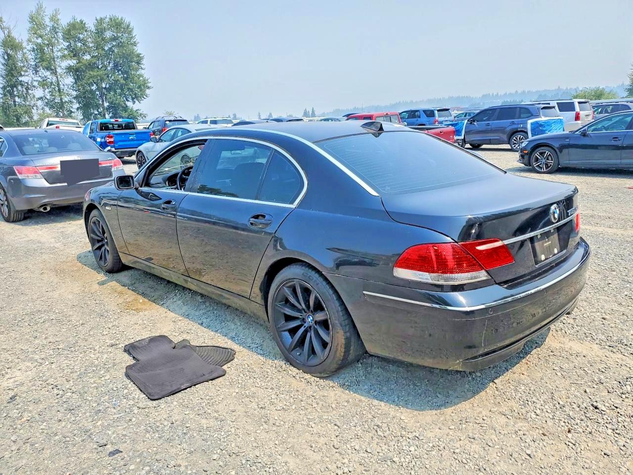 2007 Bmw 750 Black vin: WBAHN83597DT66565