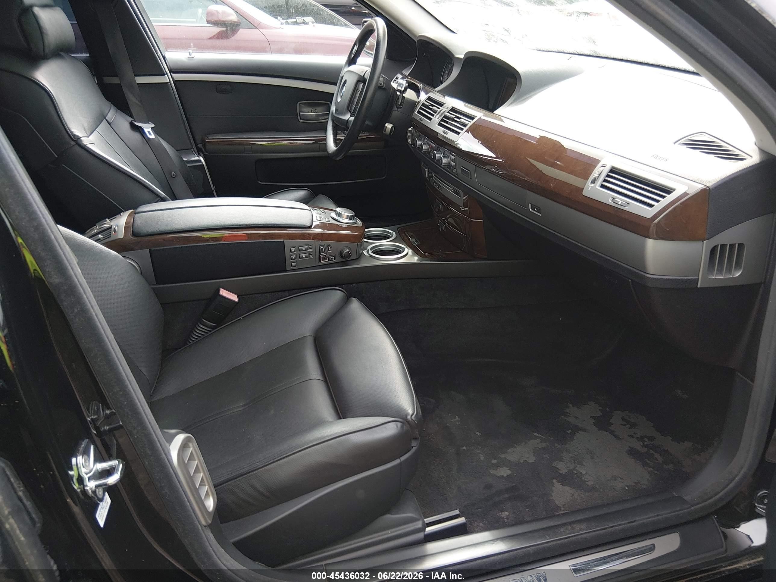 2008 Bmw 750 Li Black vin: WBAHN83598DT79110