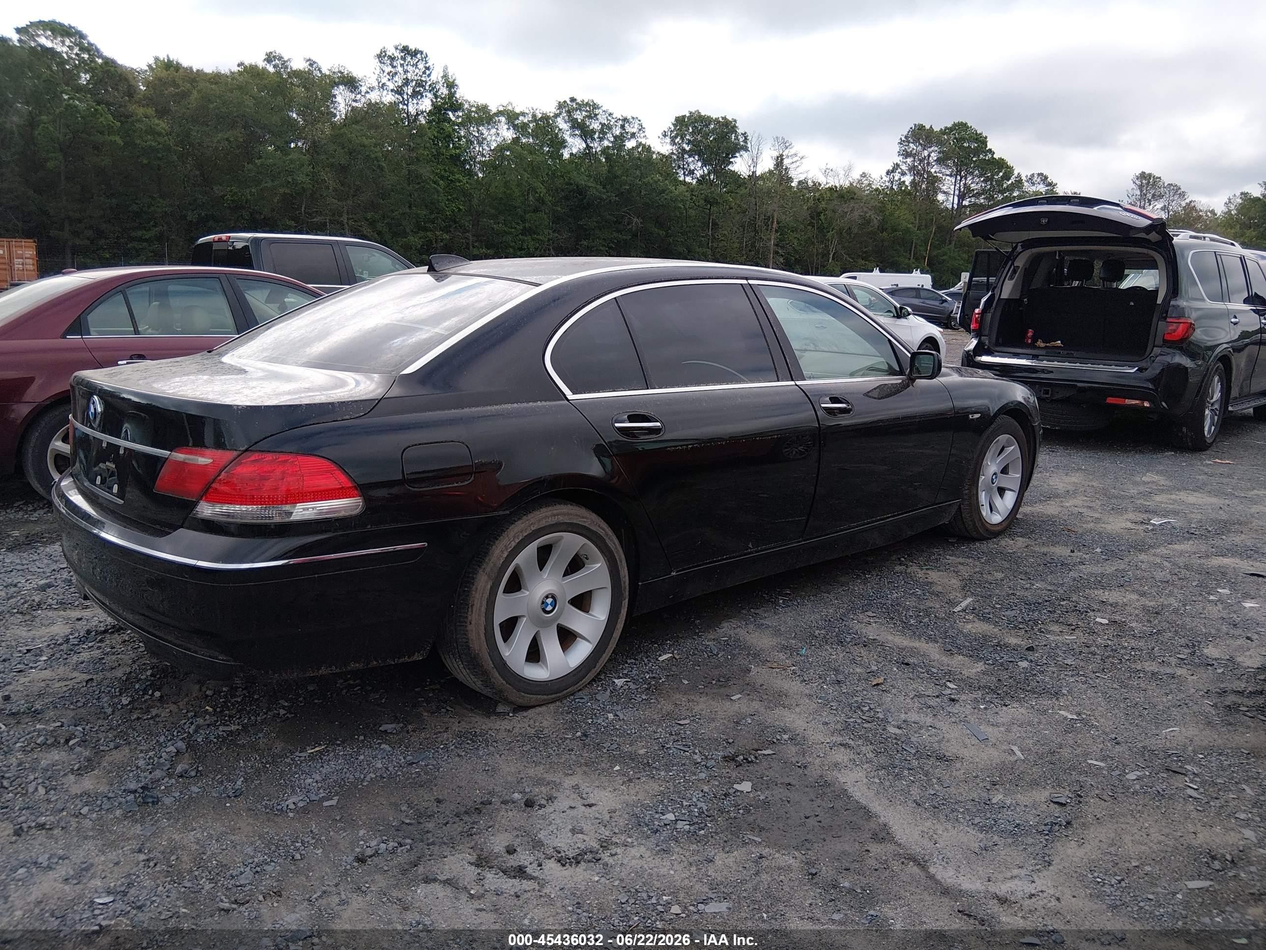 2008 Bmw 750 Li Black vin: WBAHN83598DT79110
