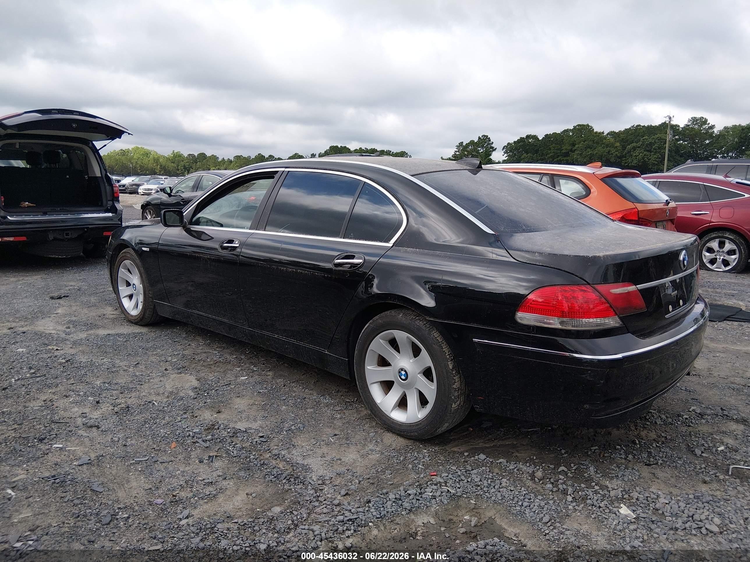 2008 Bmw 750 Li Black vin: WBAHN83598DT79110