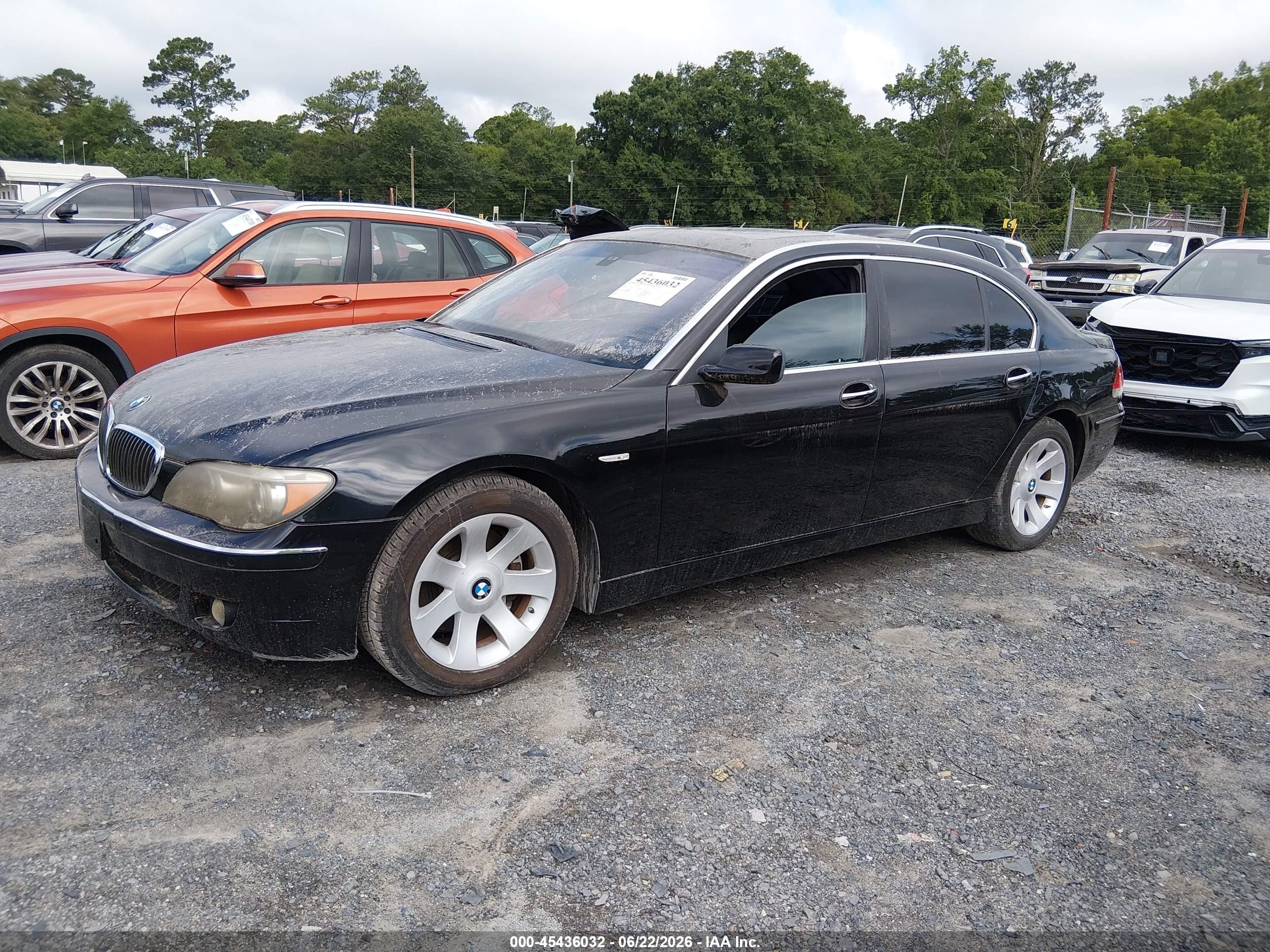 2008 Bmw 750 Li Black vin: WBAHN83598DT79110