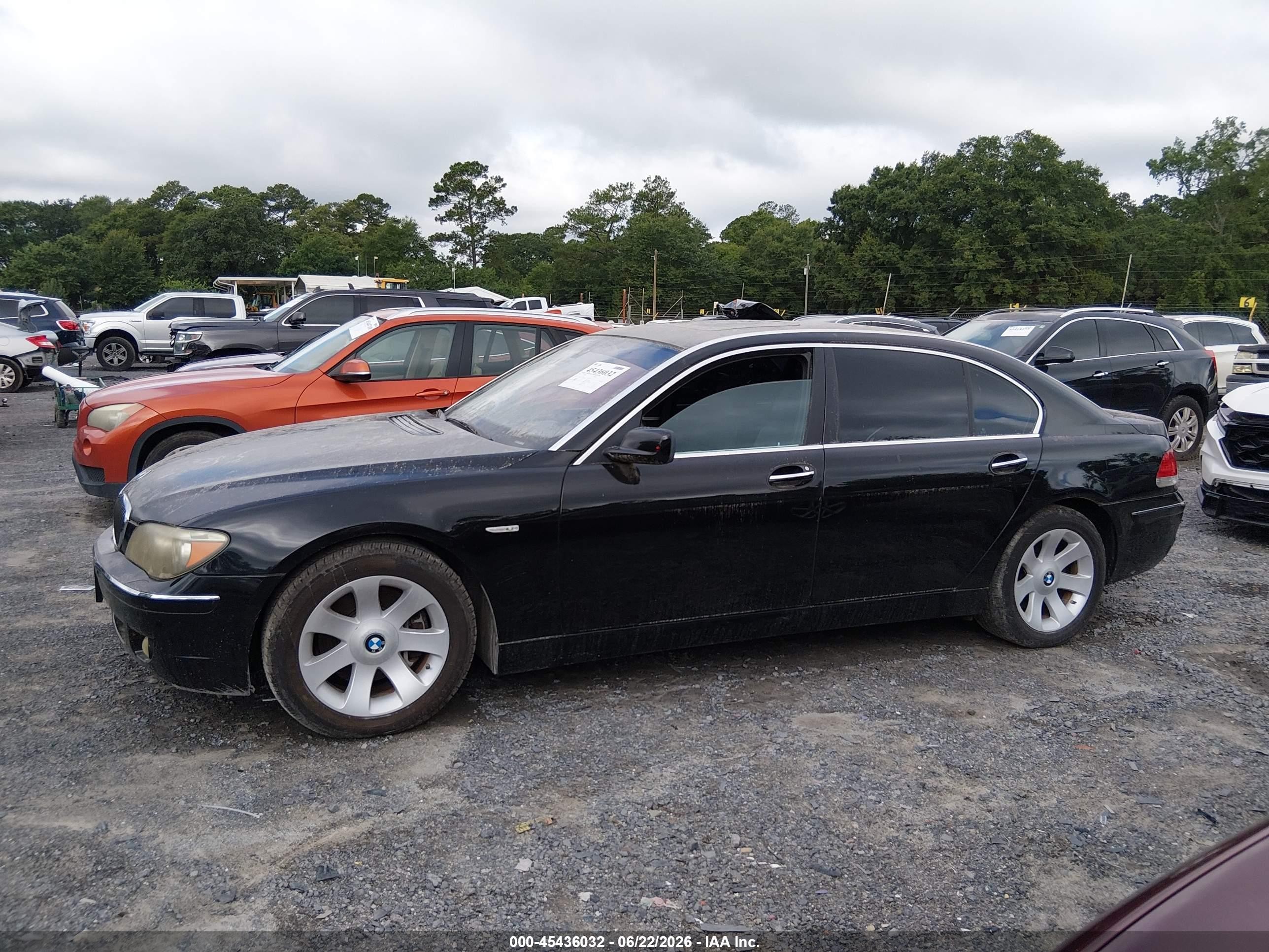 2008 Bmw 750 Li Black vin: WBAHN83598DT79110