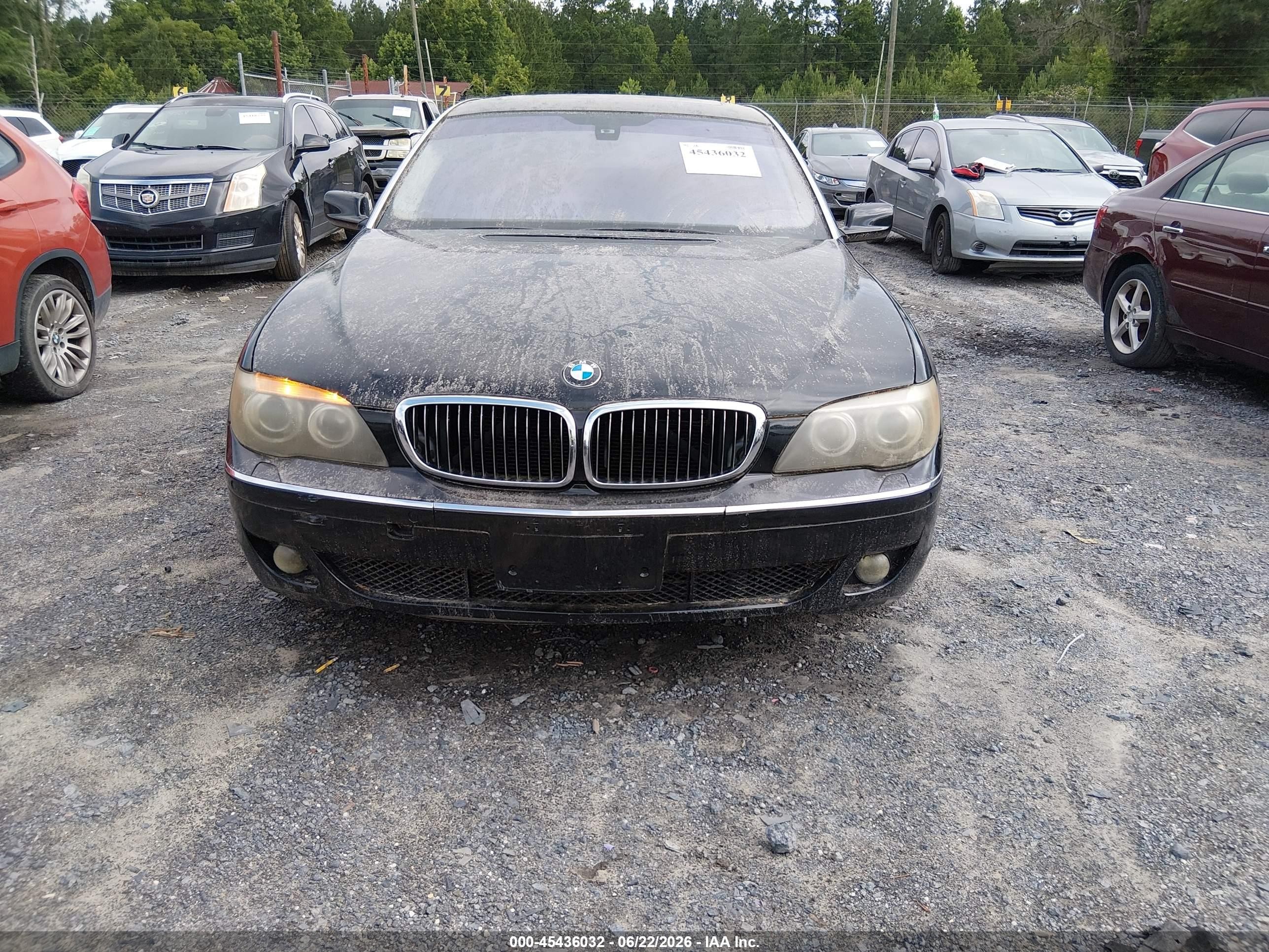 2008 Bmw 750 Li Black vin: WBAHN83598DT79110