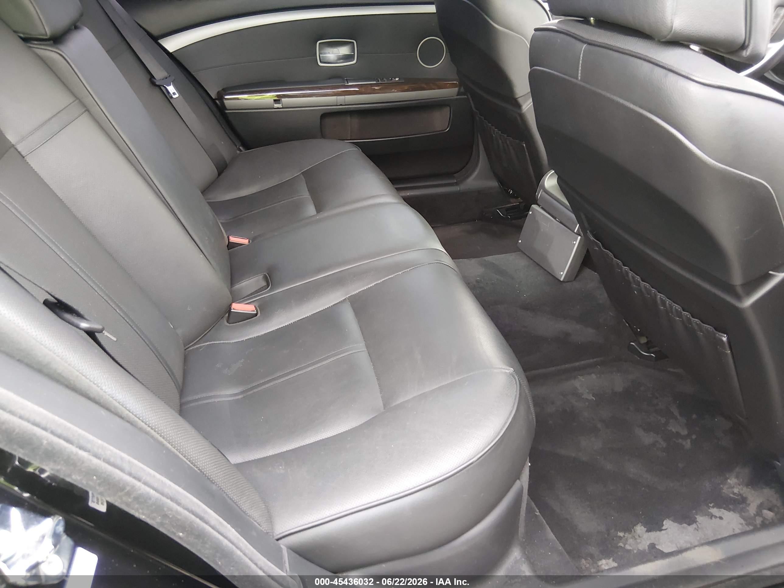 2008 Bmw 750 Li Black vin: WBAHN83598DT79110