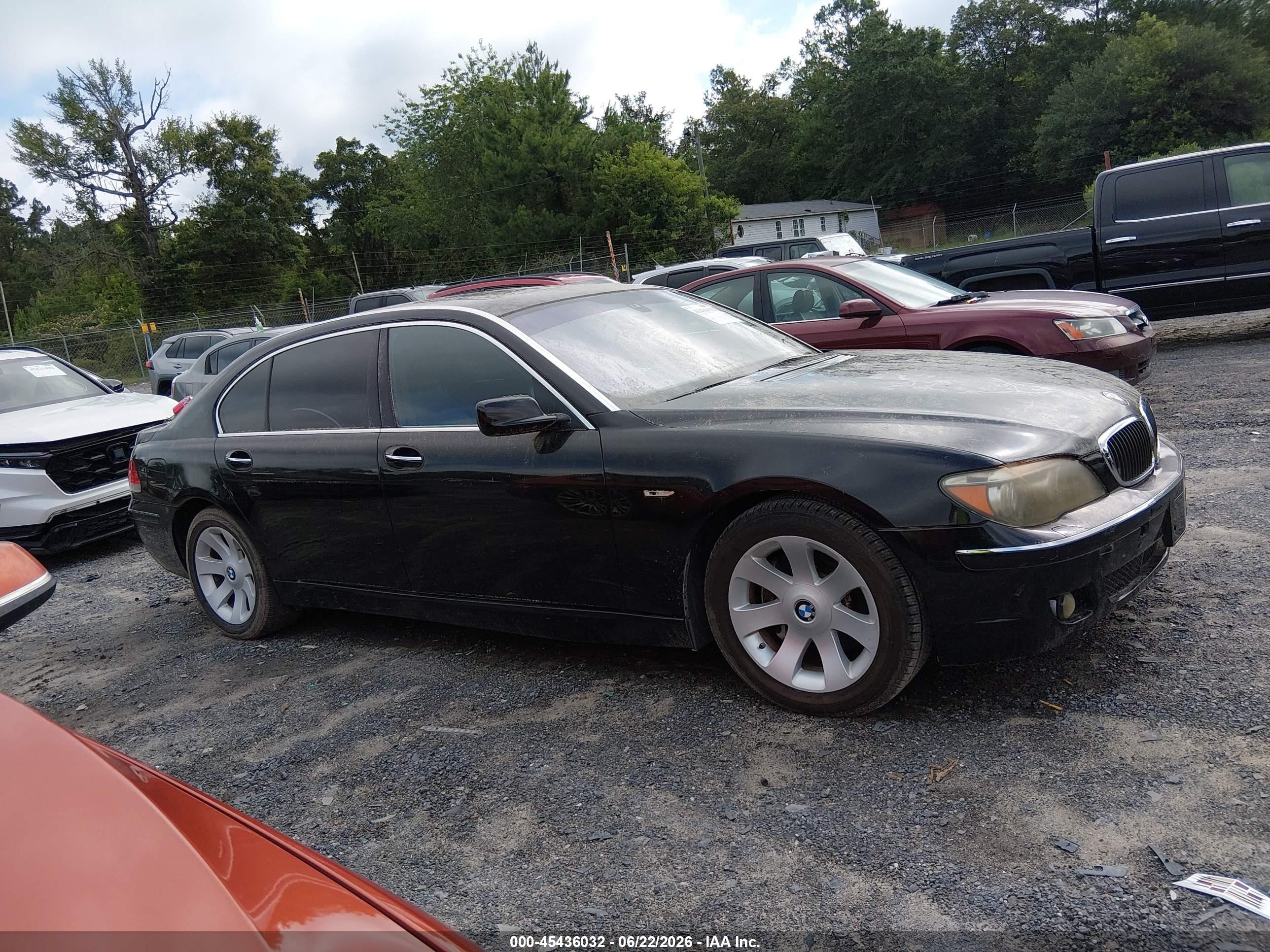 2008 Bmw 750 Li Black vin: WBAHN83598DT79110