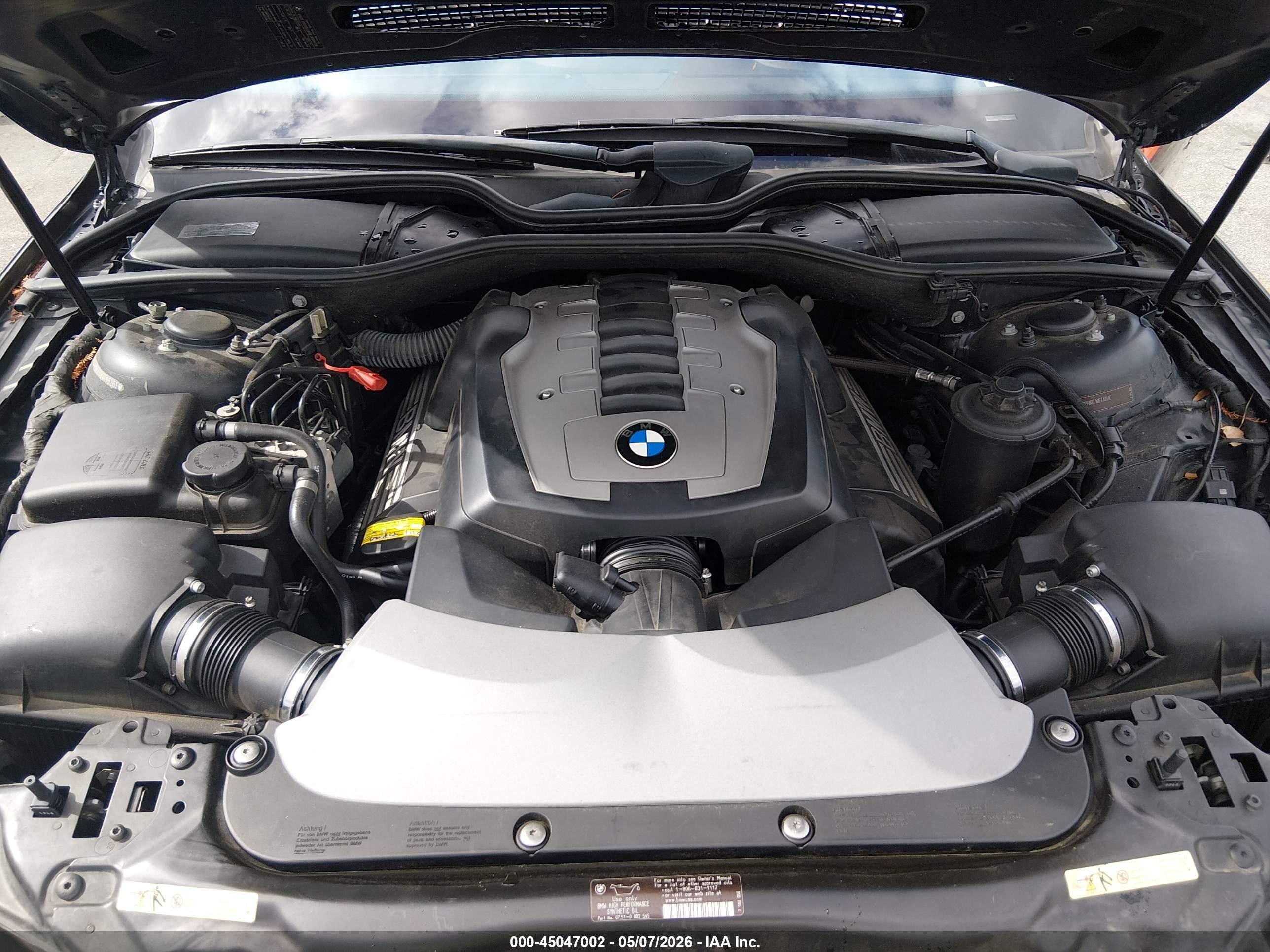 2008 Bmw 750li   Black vin: WBAHN83598DT85263