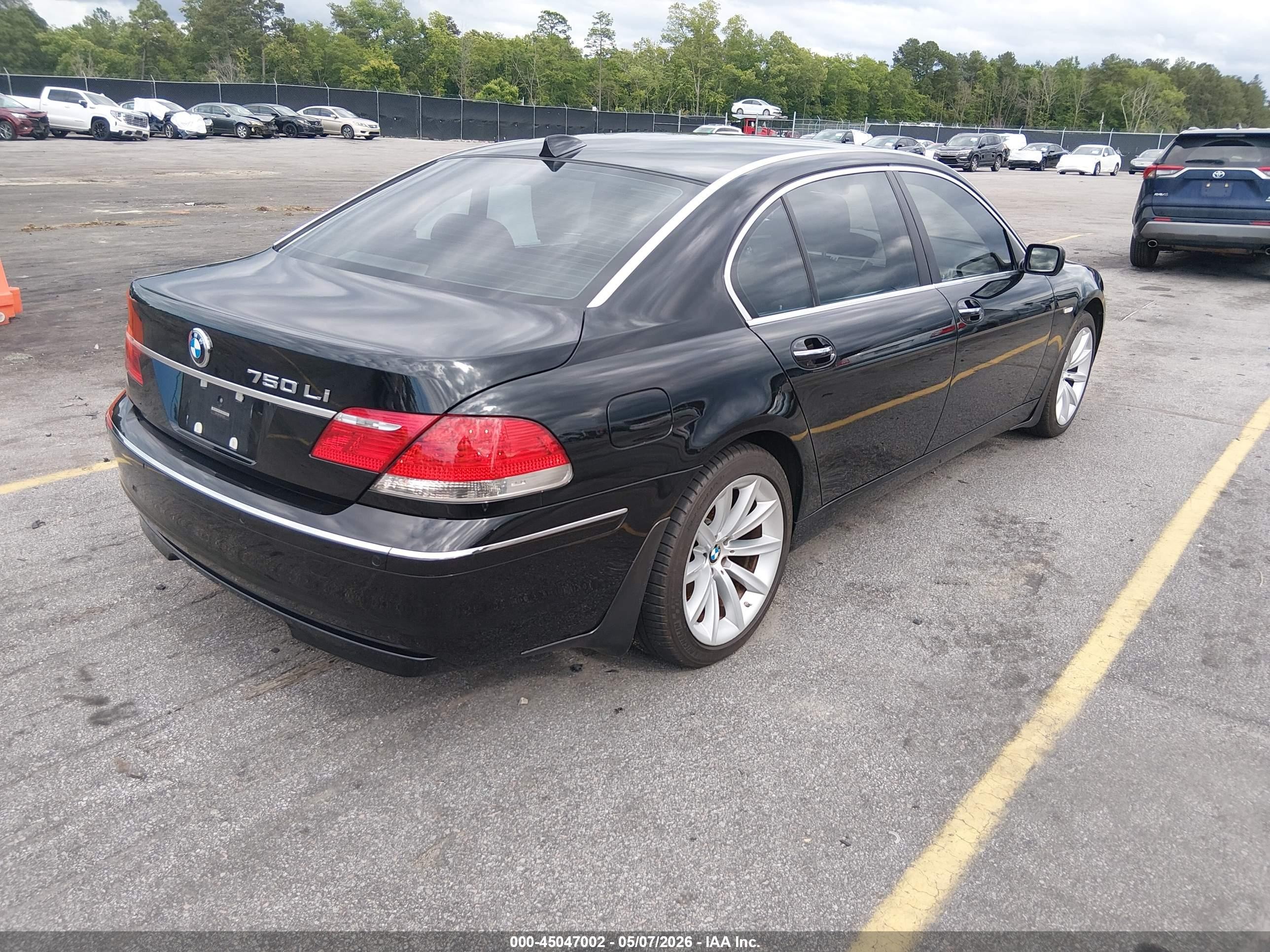 2008 Bmw 750li   Black vin: WBAHN83598DT85263
