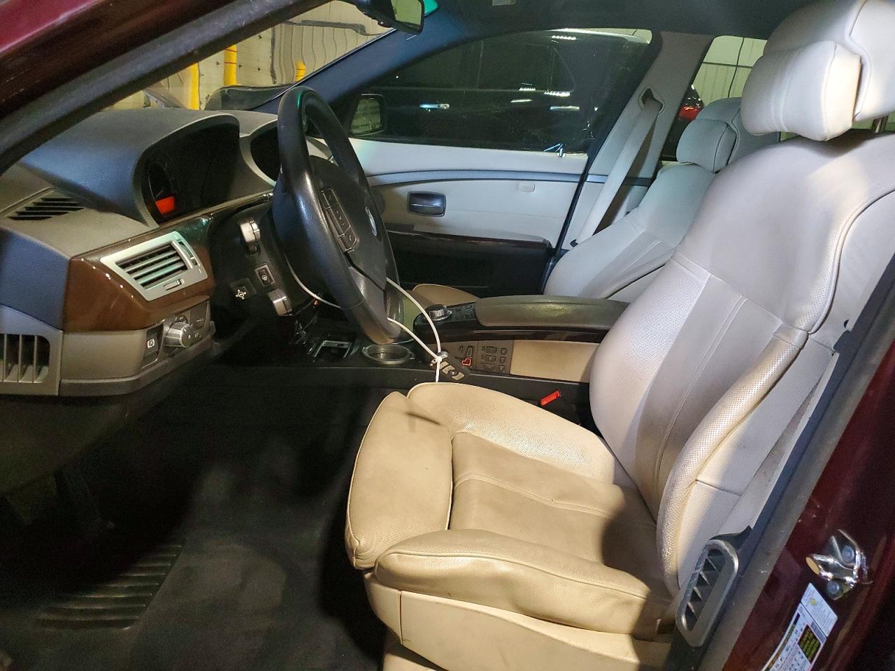 2008 Bmw 750 Li Maroon vin: WBAHN83598DT85408