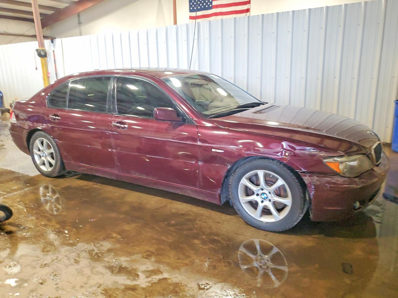 2008 Bmw 750 Li Maroon vin: WBAHN83598DT85408