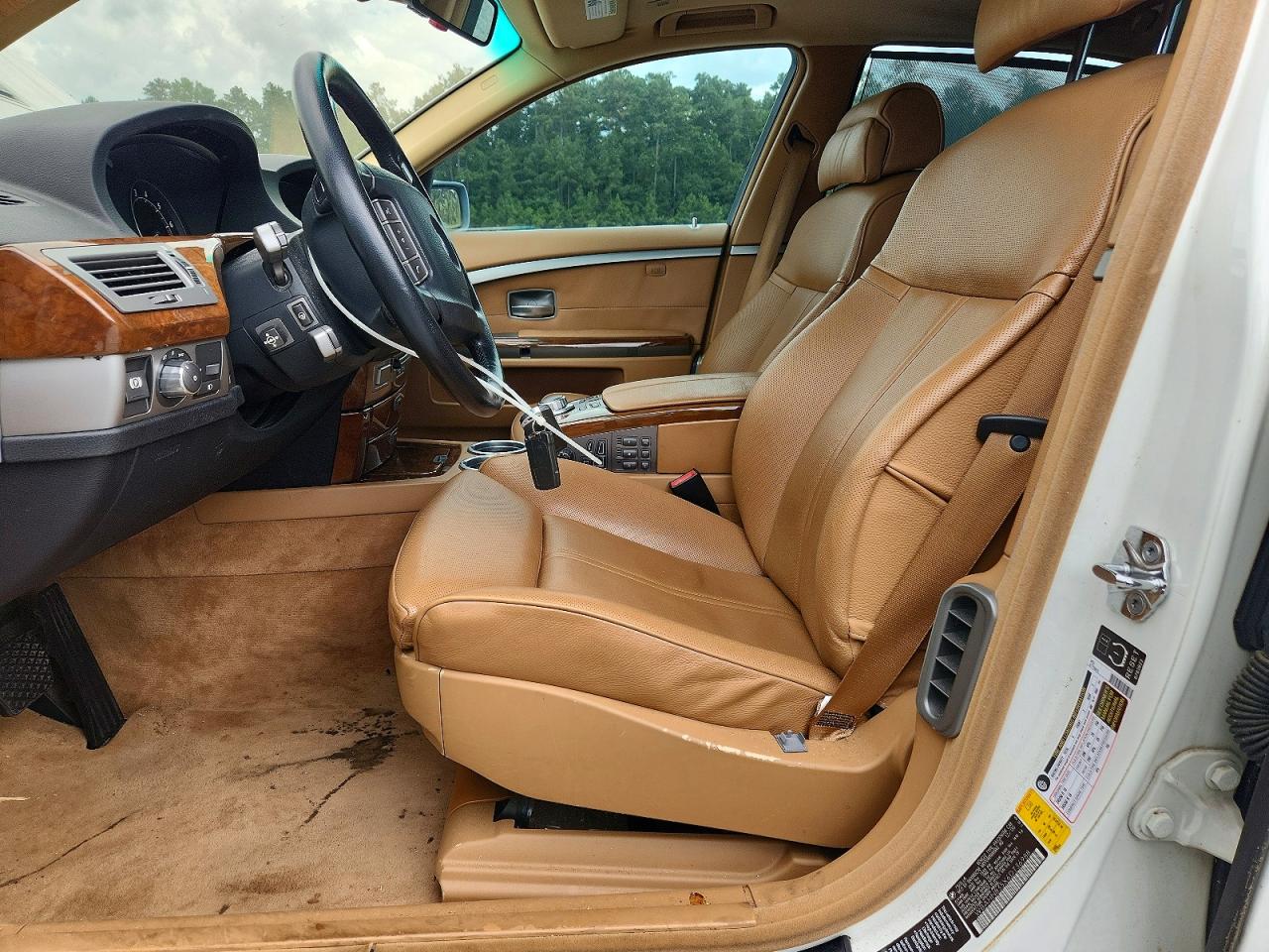 2006 Bmw 750 Li White vin: WBAHN835X6DT36988
