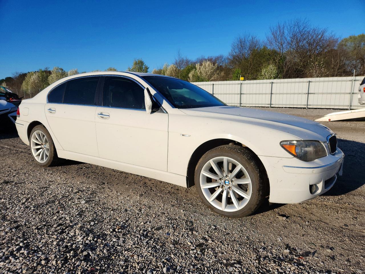 2007 Bmw 7 Series White vin: WBAHN835X7DT71080