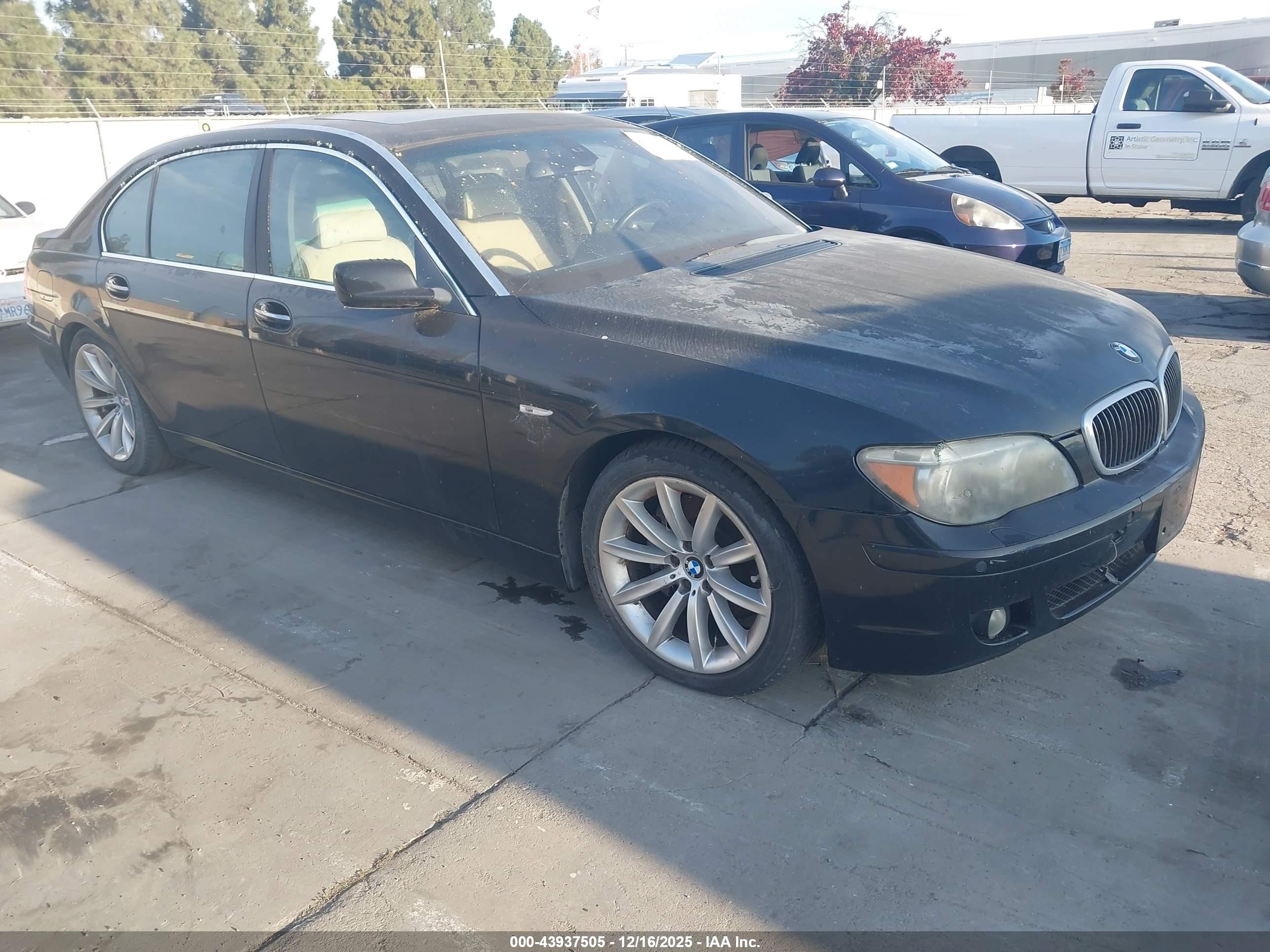 2008 Bmw 750li   Black vin: WBAHN835X8DT80587