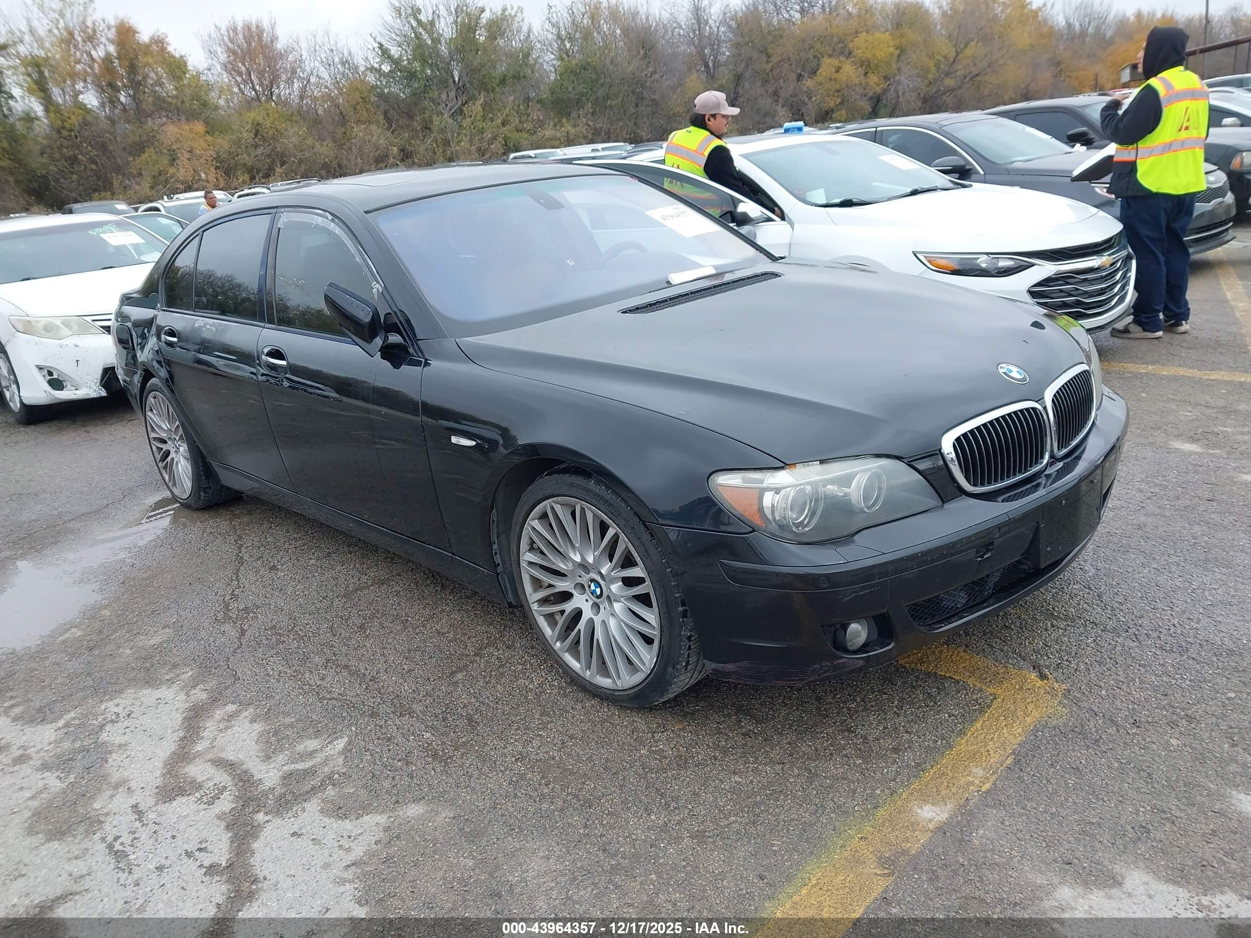 2008 Bmw 750li   Черный vin: WBAHN835X8DT81691