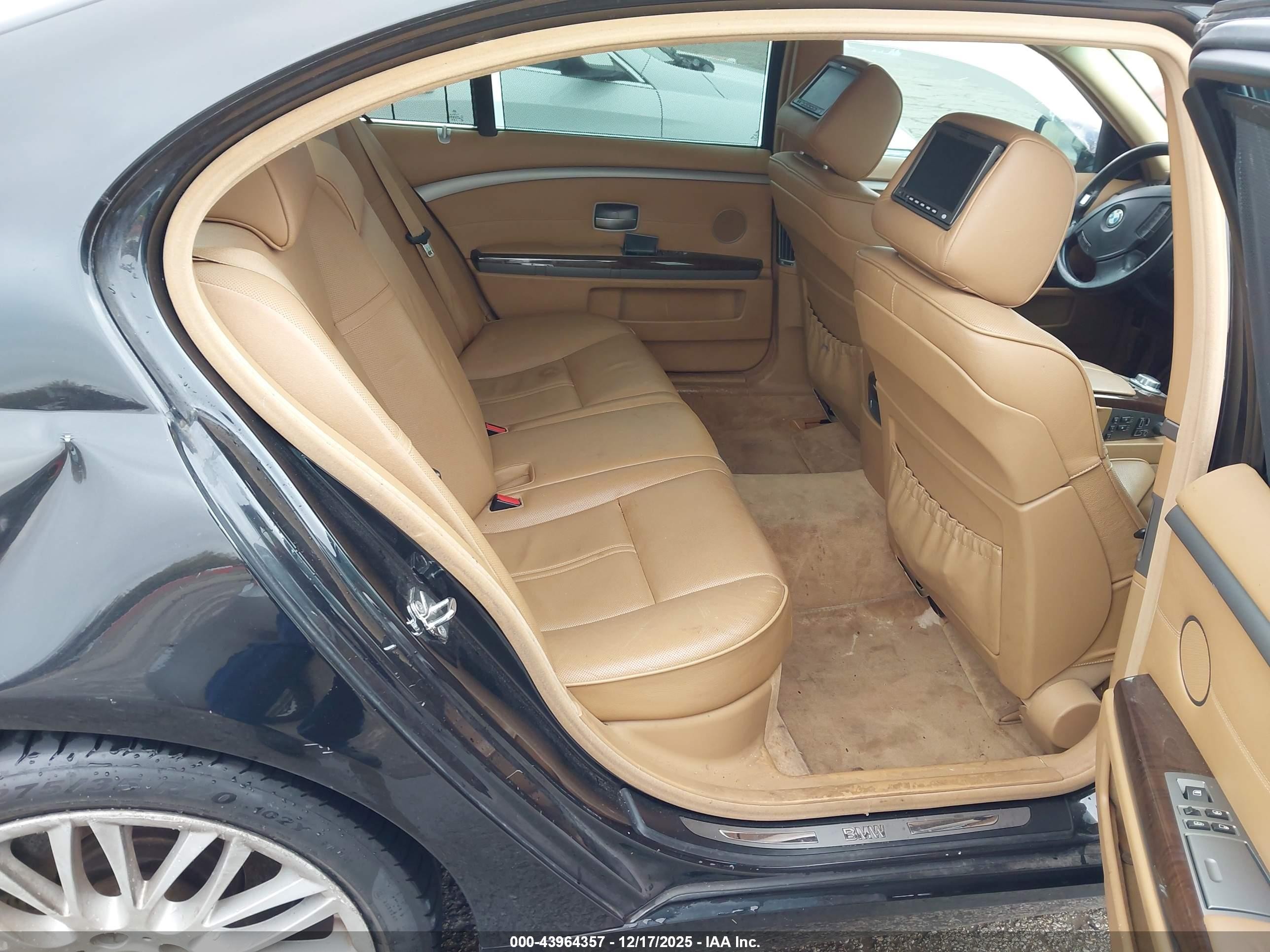 2008 Bmw 750li   Черный vin: WBAHN835X8DT81691