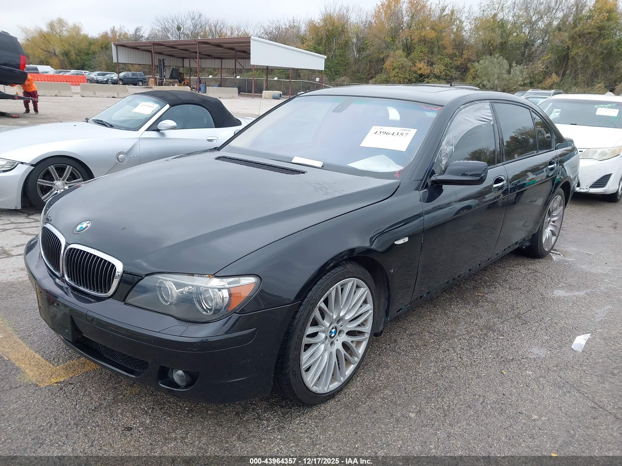 2008 Bmw 750li   Черный vin: WBAHN835X8DT81691