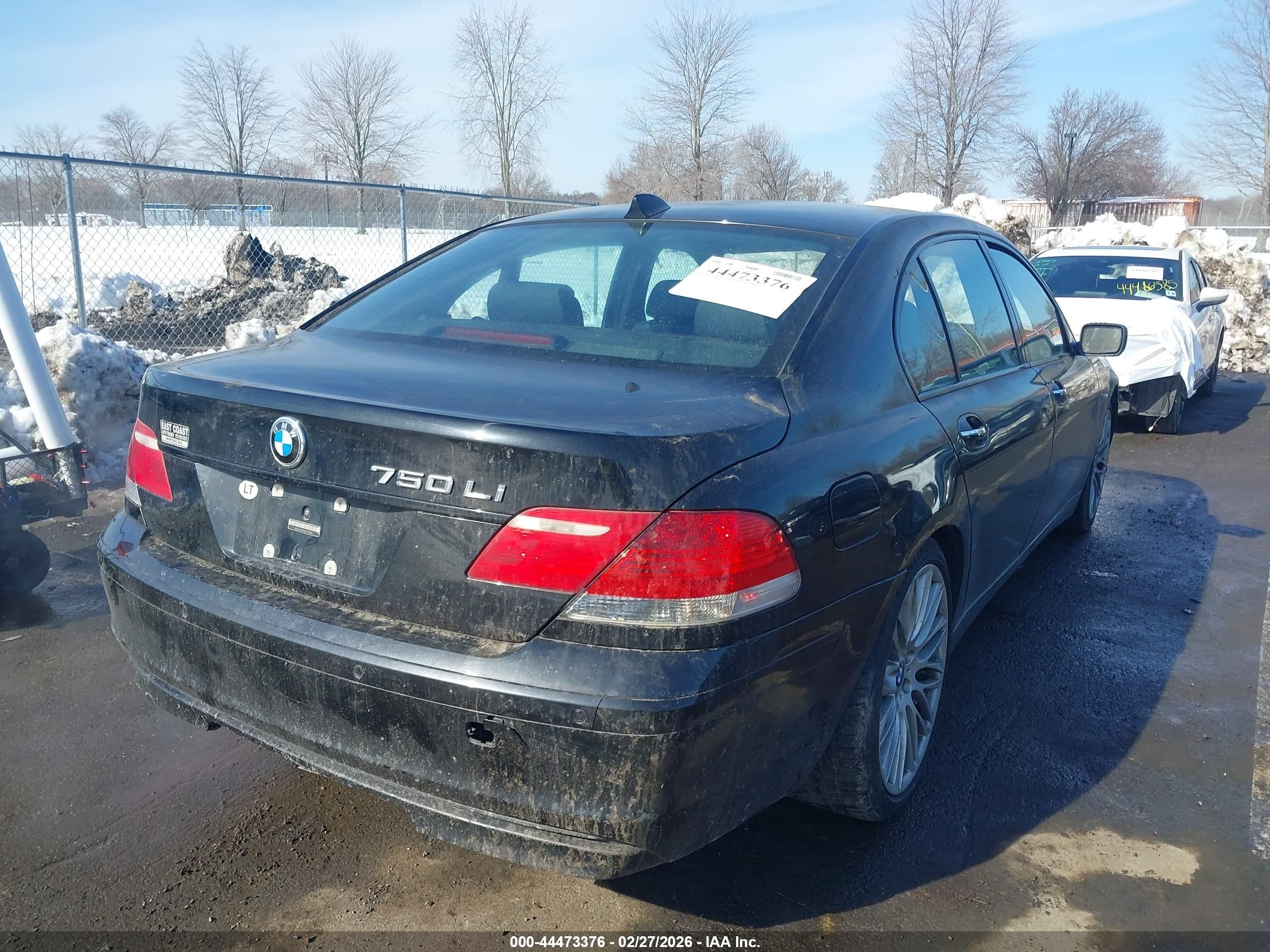 2008 Bmw 750li   Black vin: WBAHN835X8DT87880